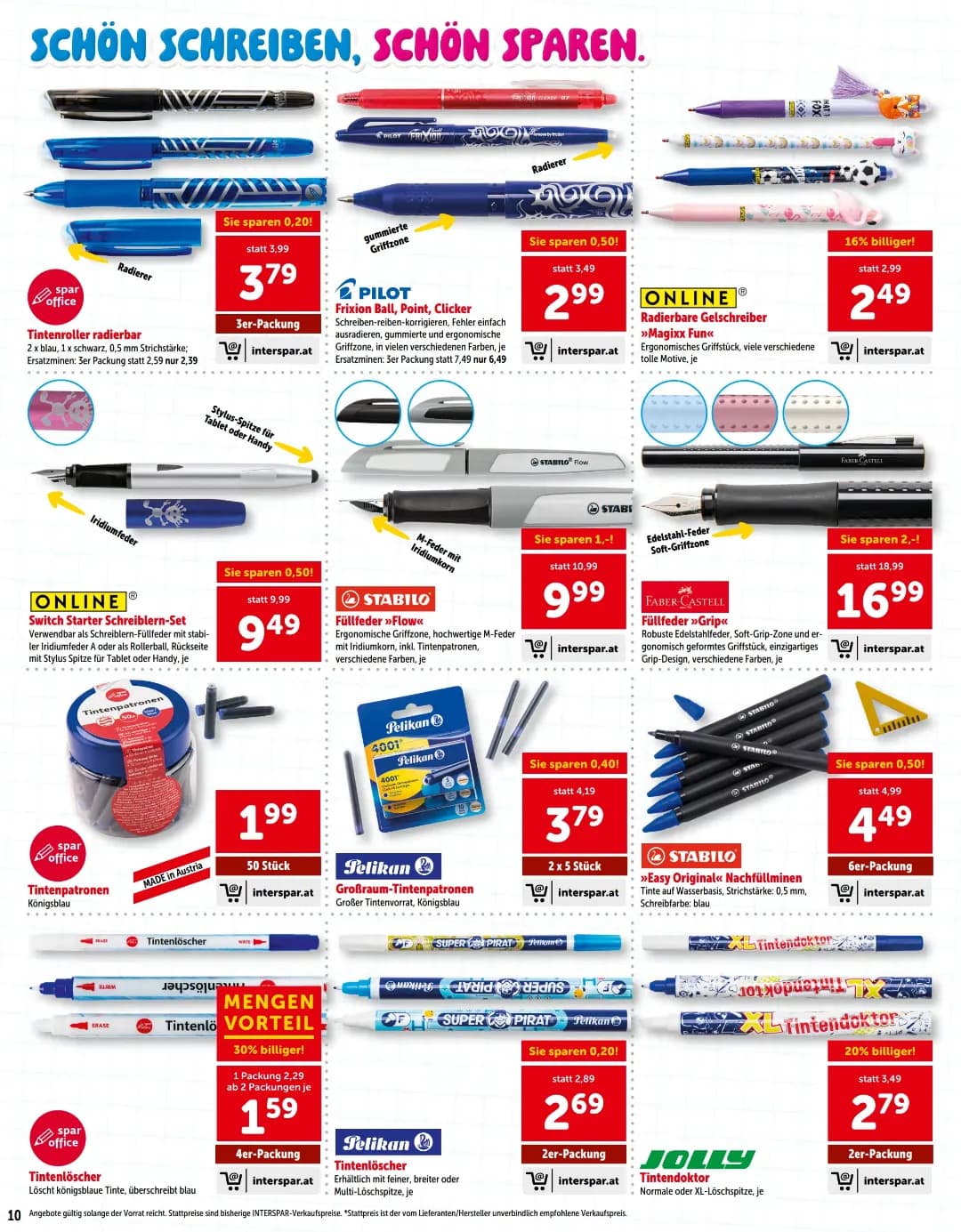 Seite 10 des Interspar Flugblatts – Interspar (Schule) ab 31.07.2026