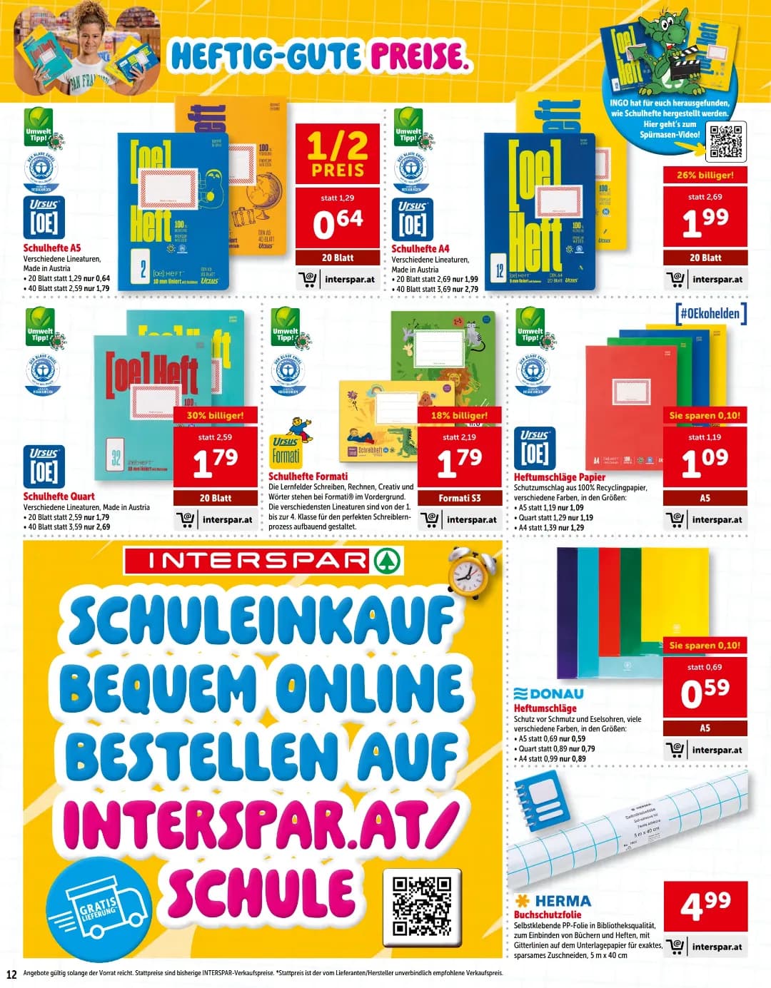 Seite 12 des Interspar Flugblatts – Interspar (Schule) ab 31.07.2026