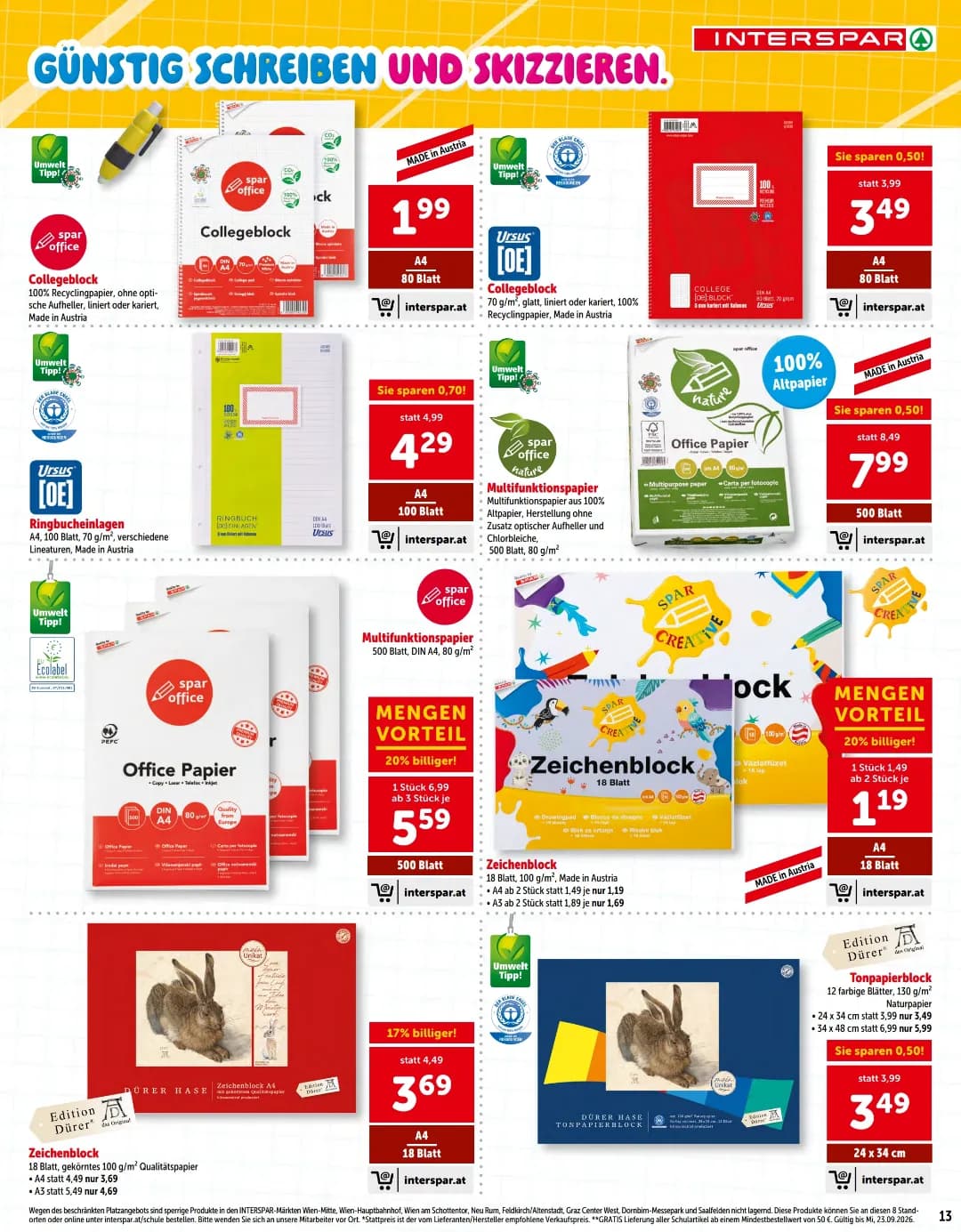 Seite 13 des Interspar Flugblatts – Interspar (Schule) ab 31.07.2026