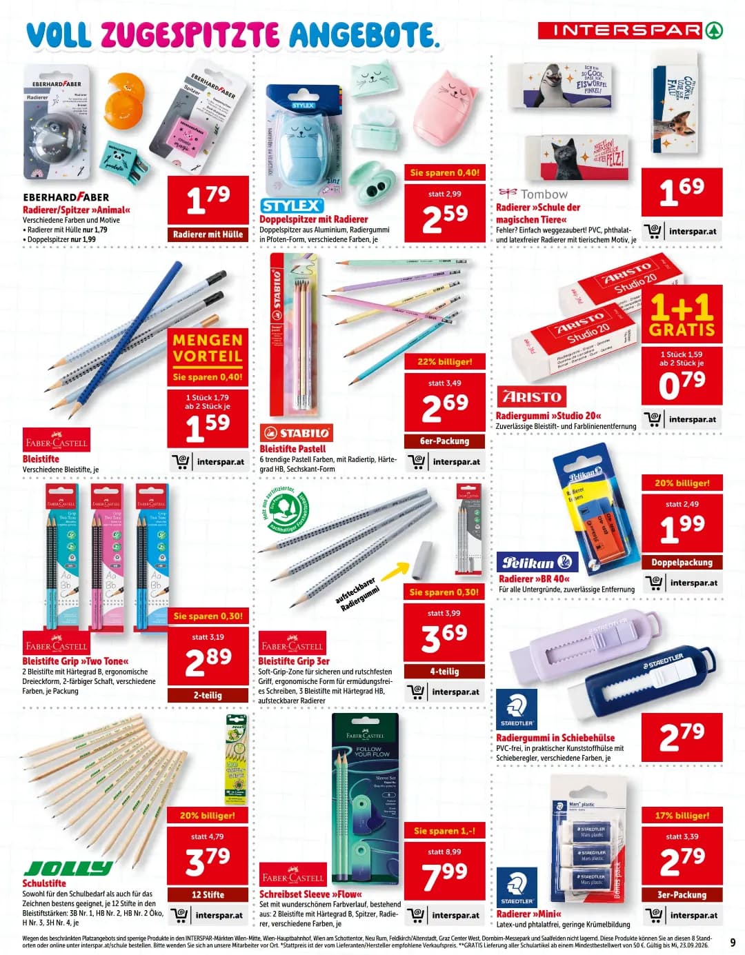Seite 9 des Interspar Flugblatts – Interspar (Schule) ab 31.07.2026