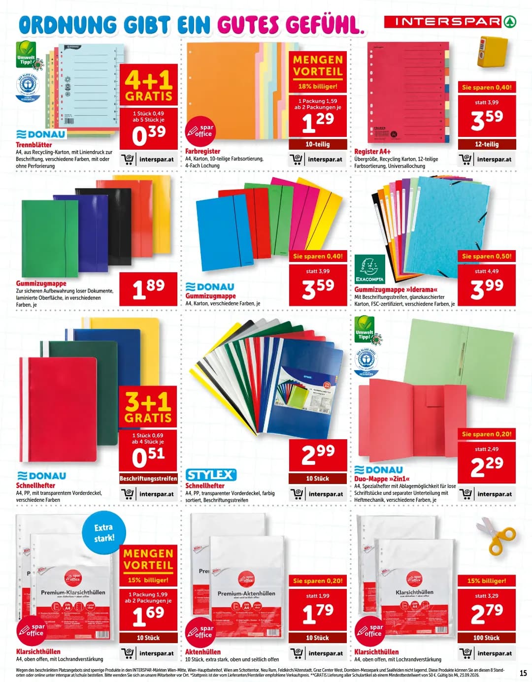 Seite 15 des Interspar Flugblatts – Interspar (Schule) ab 31.07.2026