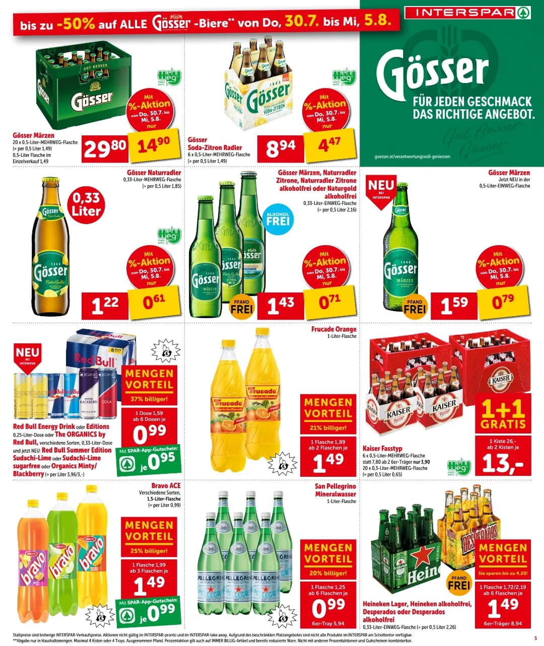 Seite 5 des Interspar Flugblatts – Aktuelle Angebote ab 31.07.2026