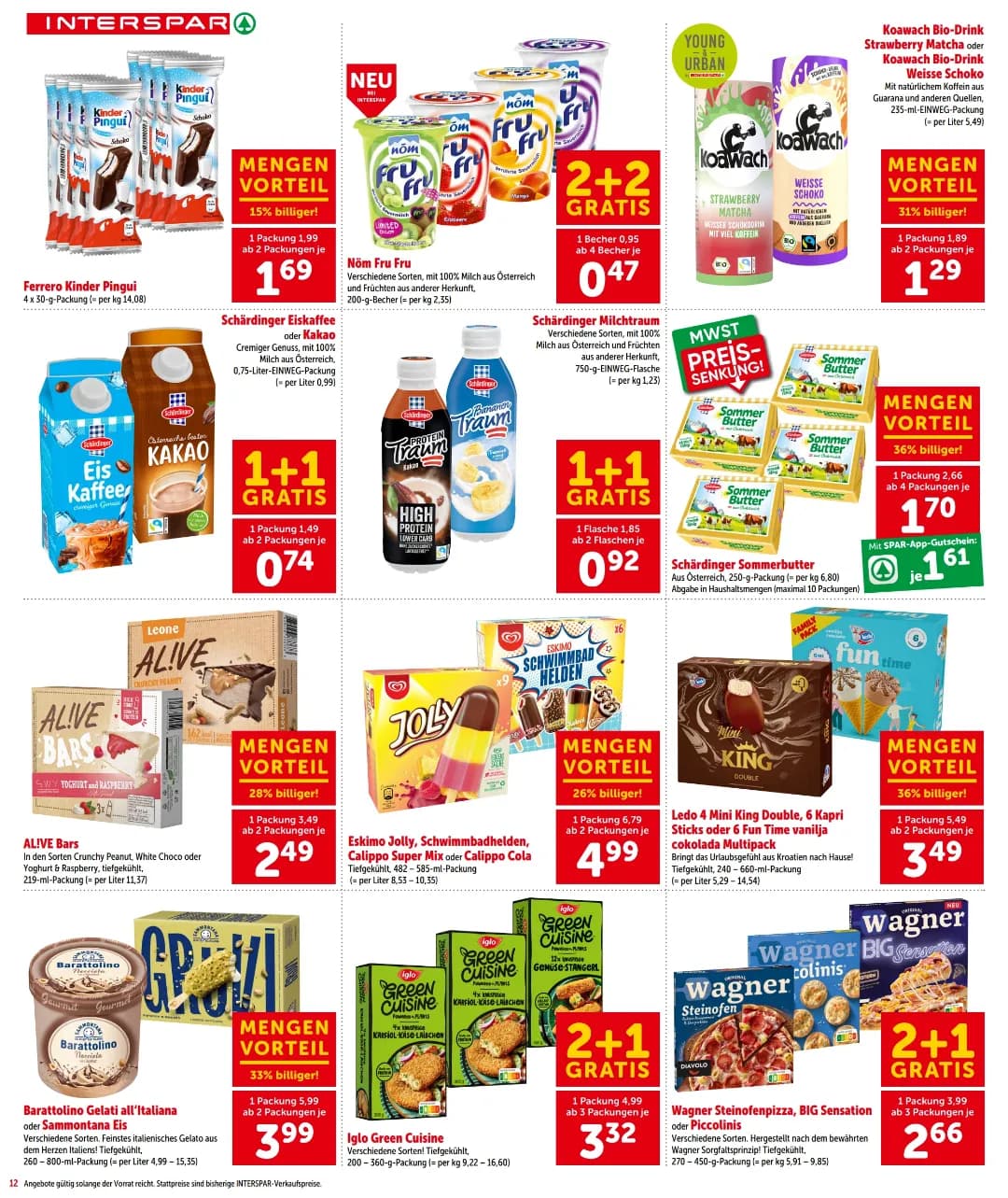 Seite 12 des Interspar Flugblatts – Aktuelle Angebote ab 31.07.2026
