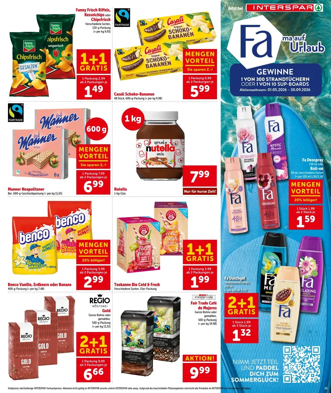 Seite 13 des Interspar Flugblatts – Aktuelle Angebote ab 31.07.2026