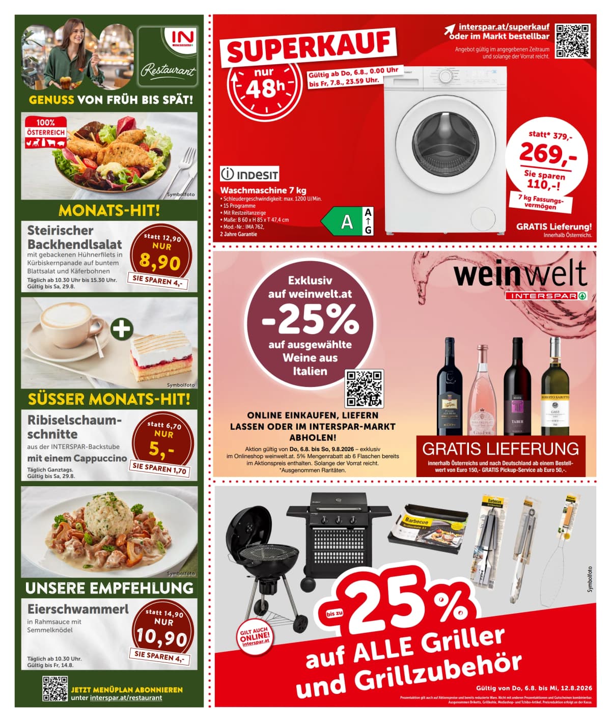 Seite 2 des Interspar Flugblatts – Aktuelle Angebote ab 23.08.2026.