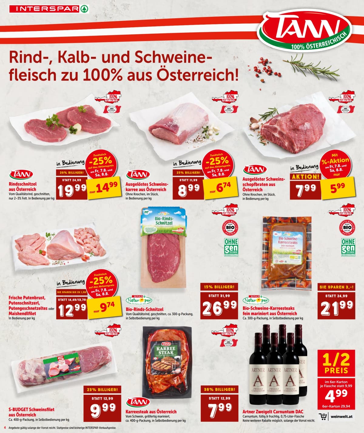 Seite 4 des Interspar Flugblatts – Aktuelle Angebote ab 23.08.2026.