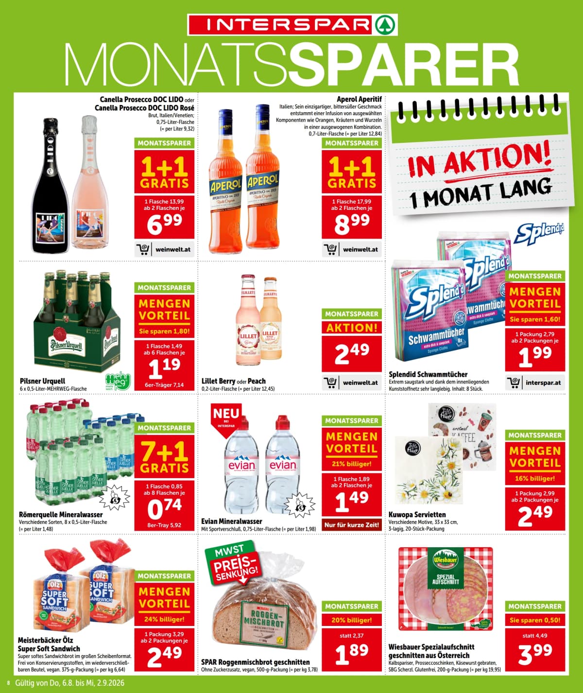 Seite 8 des Interspar Flugblatts – Aktuelle Angebote