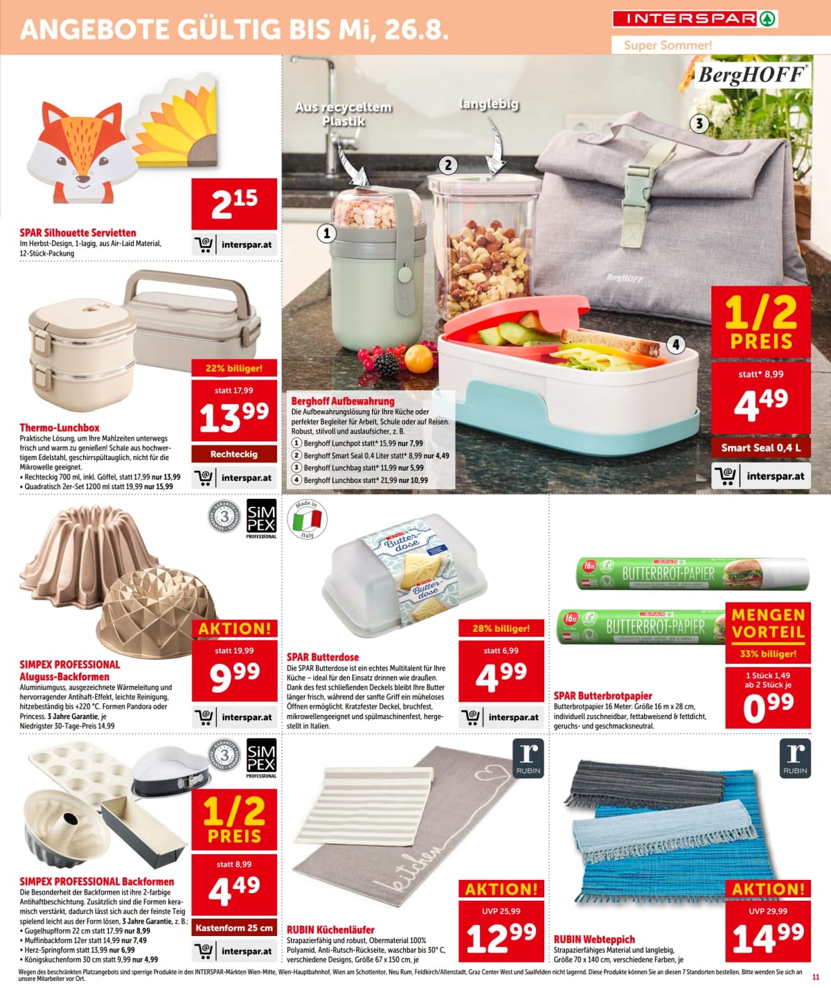 Seite 11 des Interspar Flugblatts – Aktuelle Angebote ab 23.08.2026.