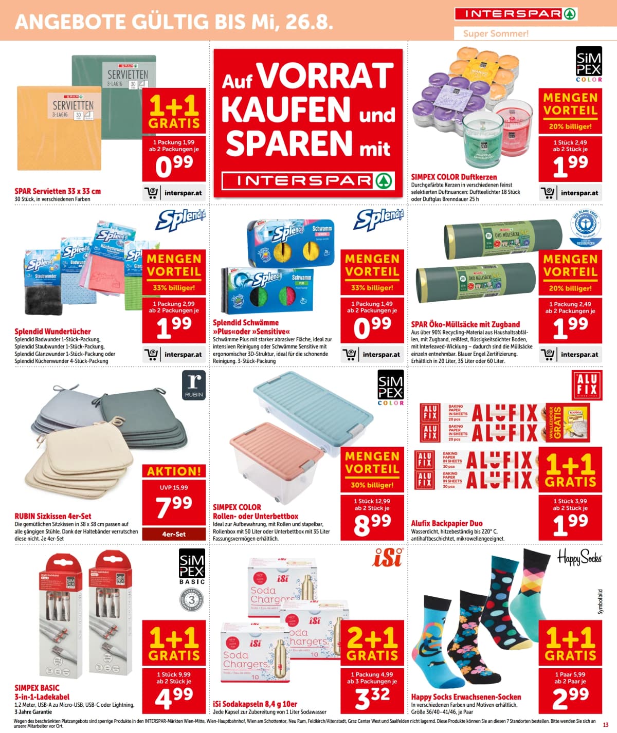 Seite 13 des Interspar Flugblatts – Aktuelle Angebote