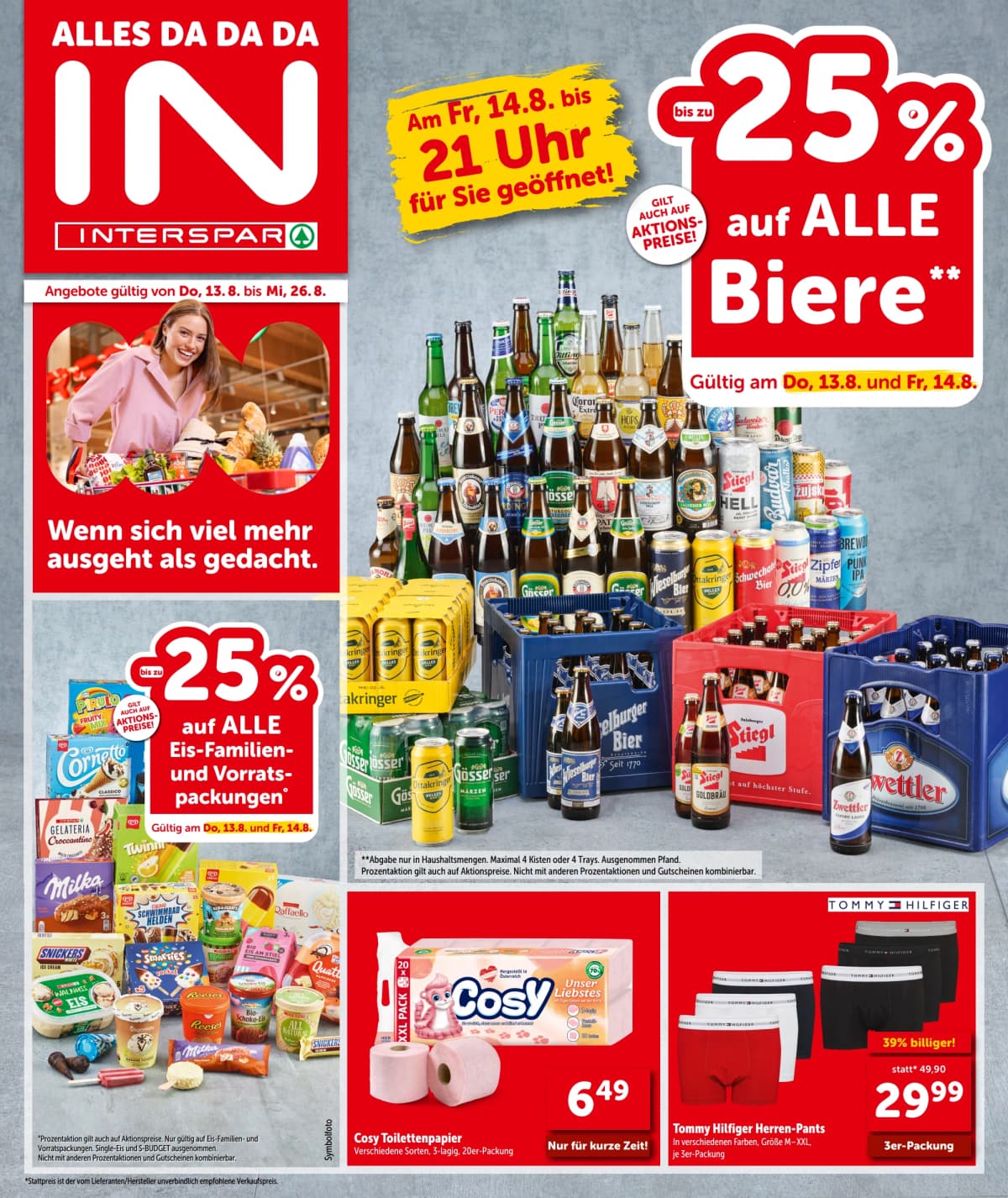 Seite 1 des Interspar Flugblatts – Aktuelle Angebote ab 23.08.2026.