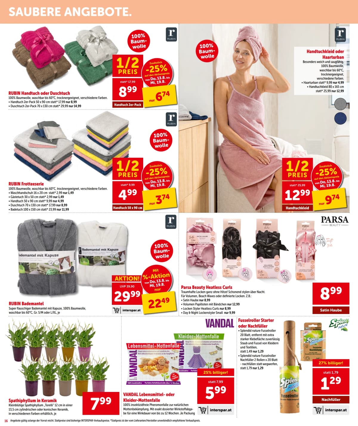 Seite 16 des Interspar Flugblatts – Aktuelle Angebote ab 23.08.2026.