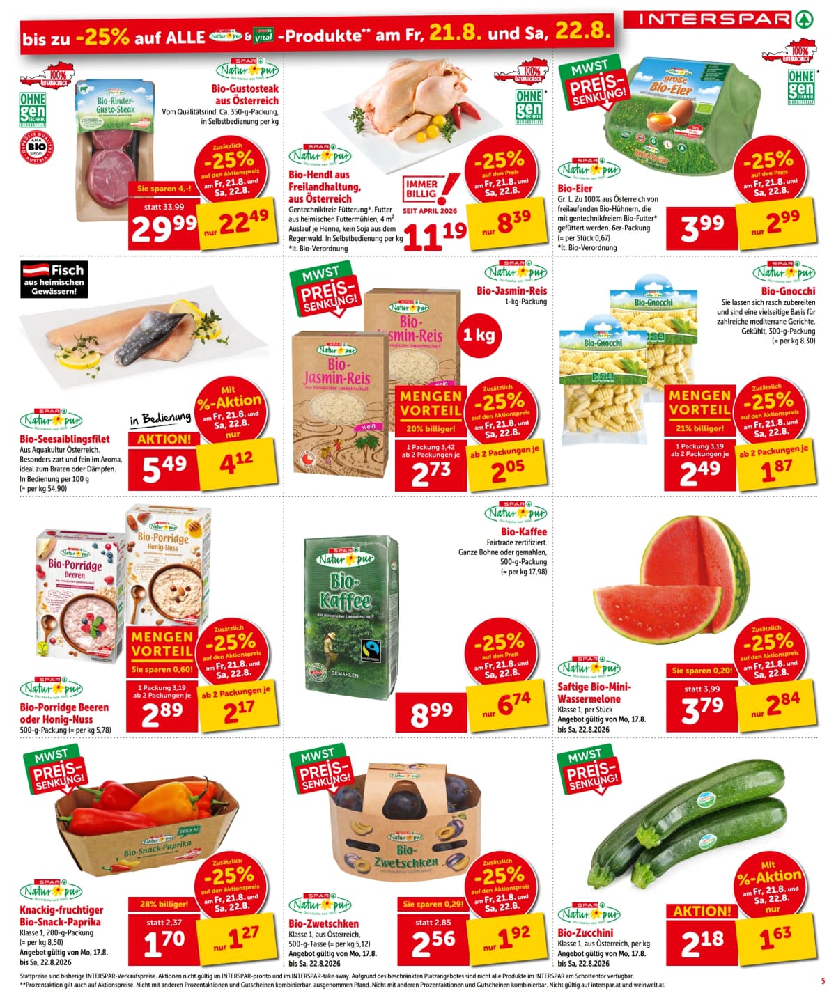 Seite 5 des Interspar Flugblatts – Angebote ab 23.08.2026.