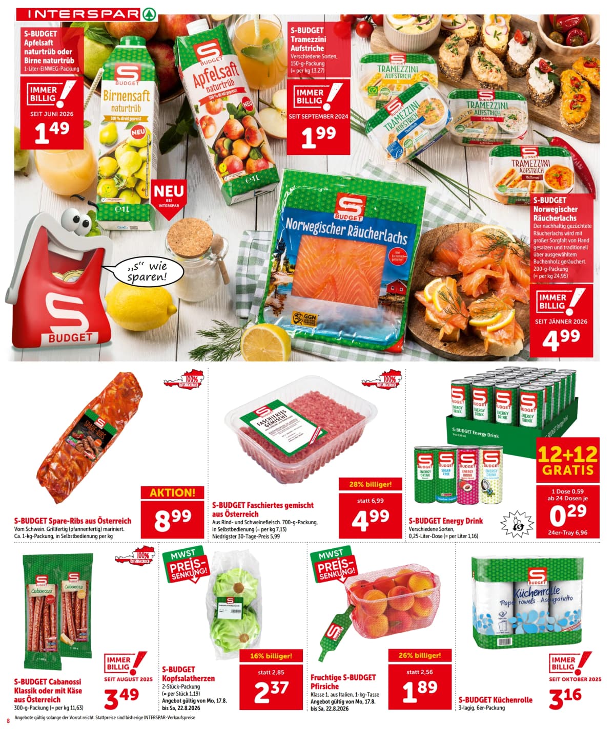 Seite 8 des Interspar Flugblatts – Angebote