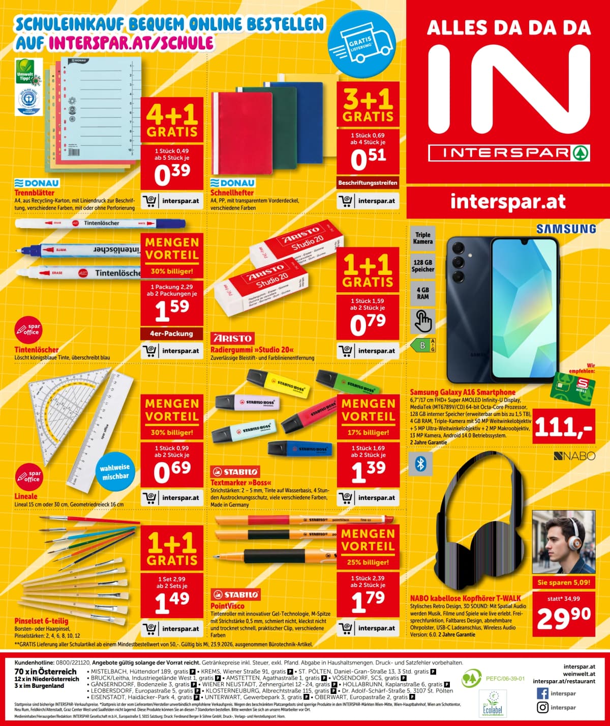 Seite 16 des Interspar Flugblatts – Angebote ab 23.08.2026.