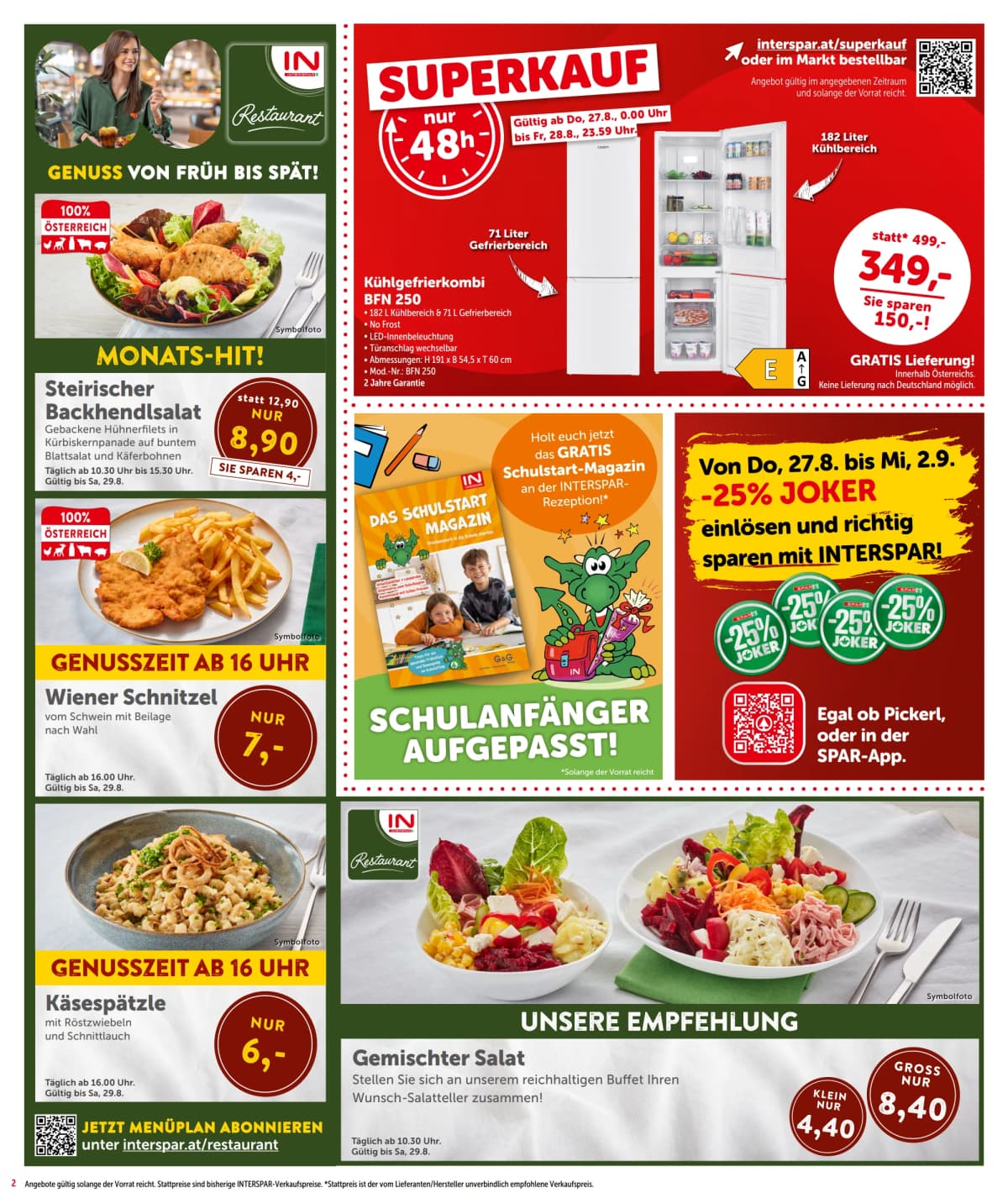 Seite 2 des Interspar Flugblatts – Aktuelle Angebote ab 09.09.2026.