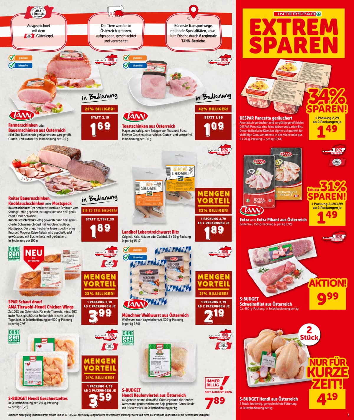 Seite 5 des Interspar Flugblatts – Aktuelle Angebote