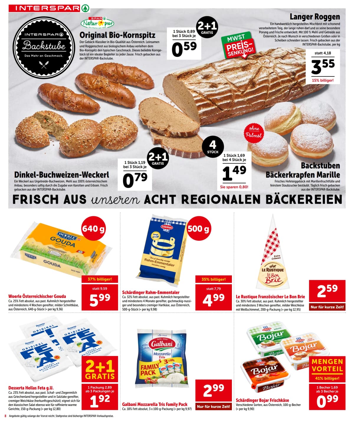 Seite 8 des Interspar Flugblatts – Aktuelle Angebote