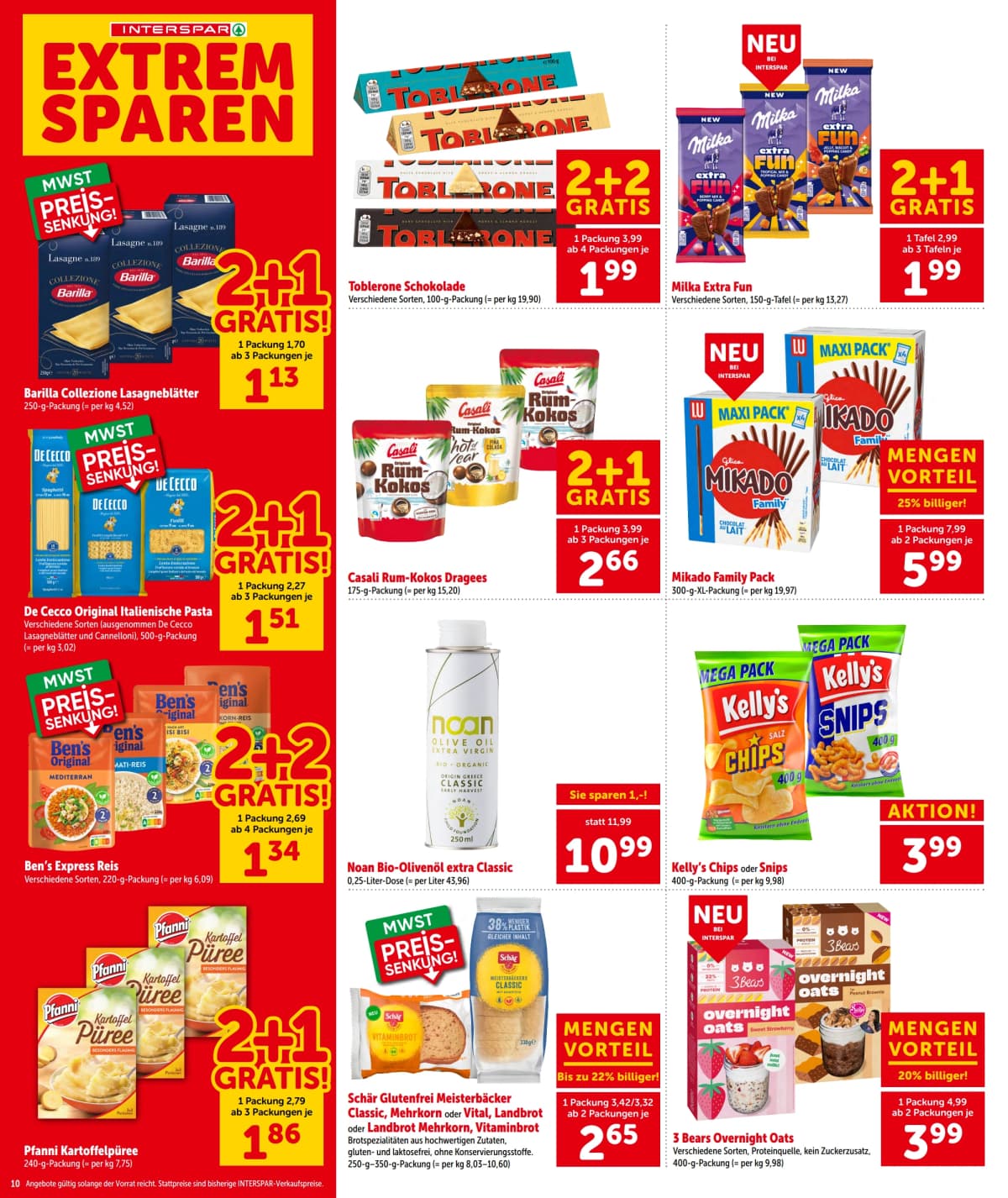 Seite 10 des Interspar Flugblatts – Aktuelle Angebote