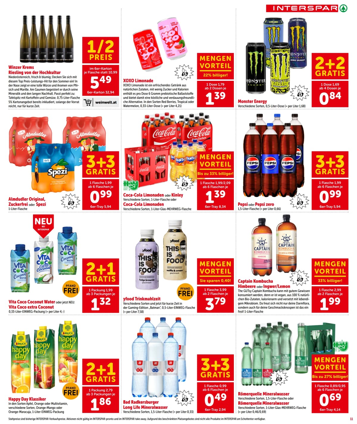 Seite 11 des Interspar Flugblatts – Aktuelle Angebote