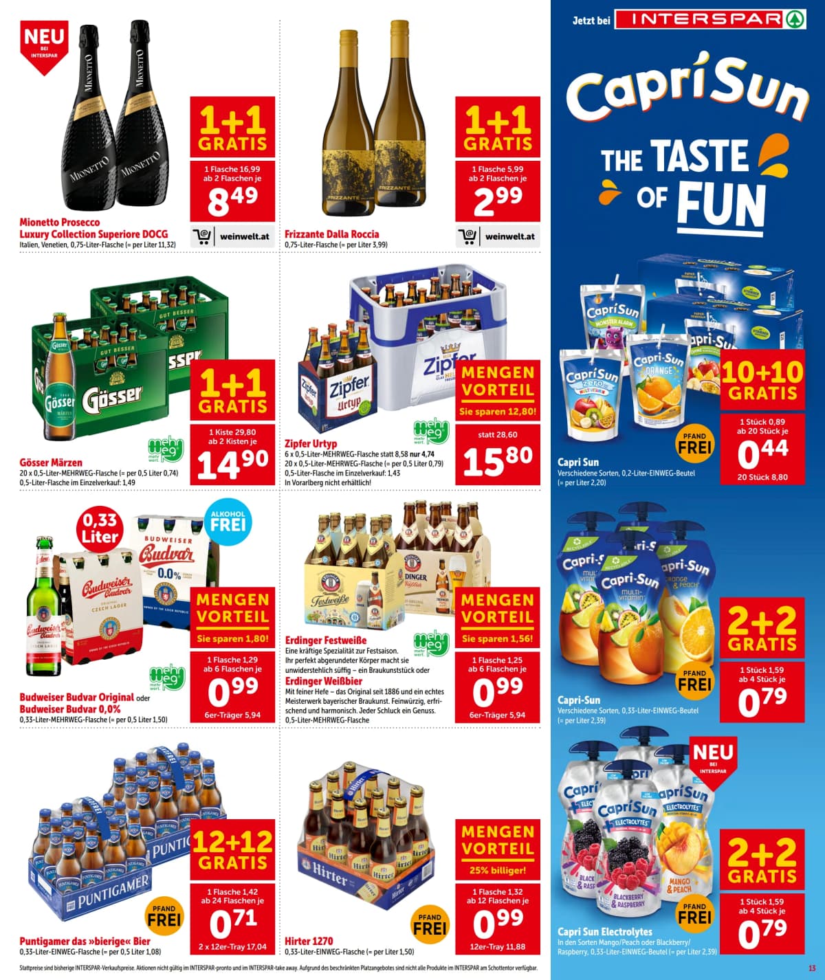 Seite 13 des Interspar Flugblatts – Aktuelle Angebote