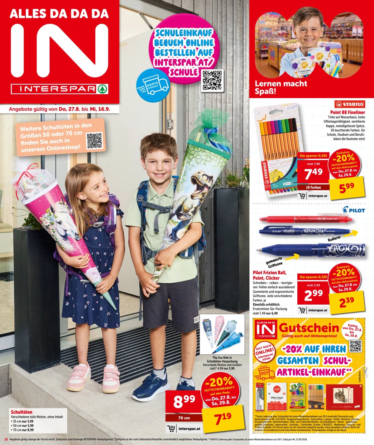 Seite 16 des Interspar Flugblatts – Aktuelle Angebote ab 09.09.2026.
