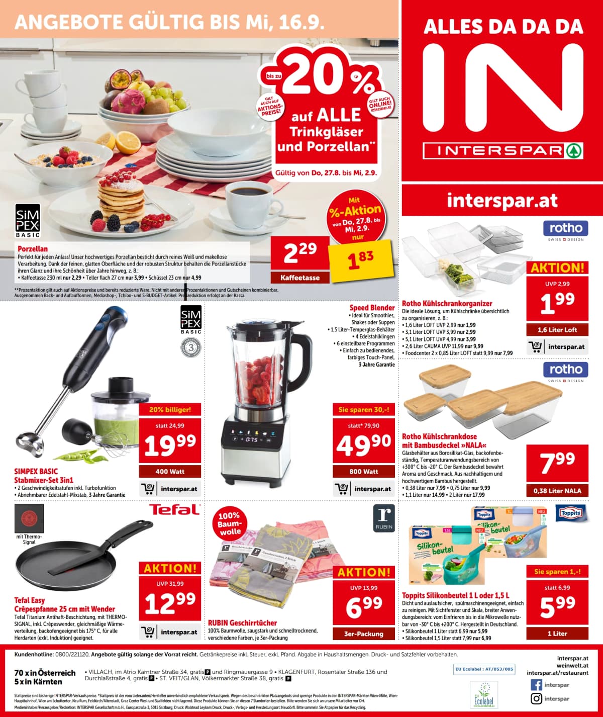 Seite 20 des Interspar Flugblatts – Aktuelle Angebote ab 09.09.2026.