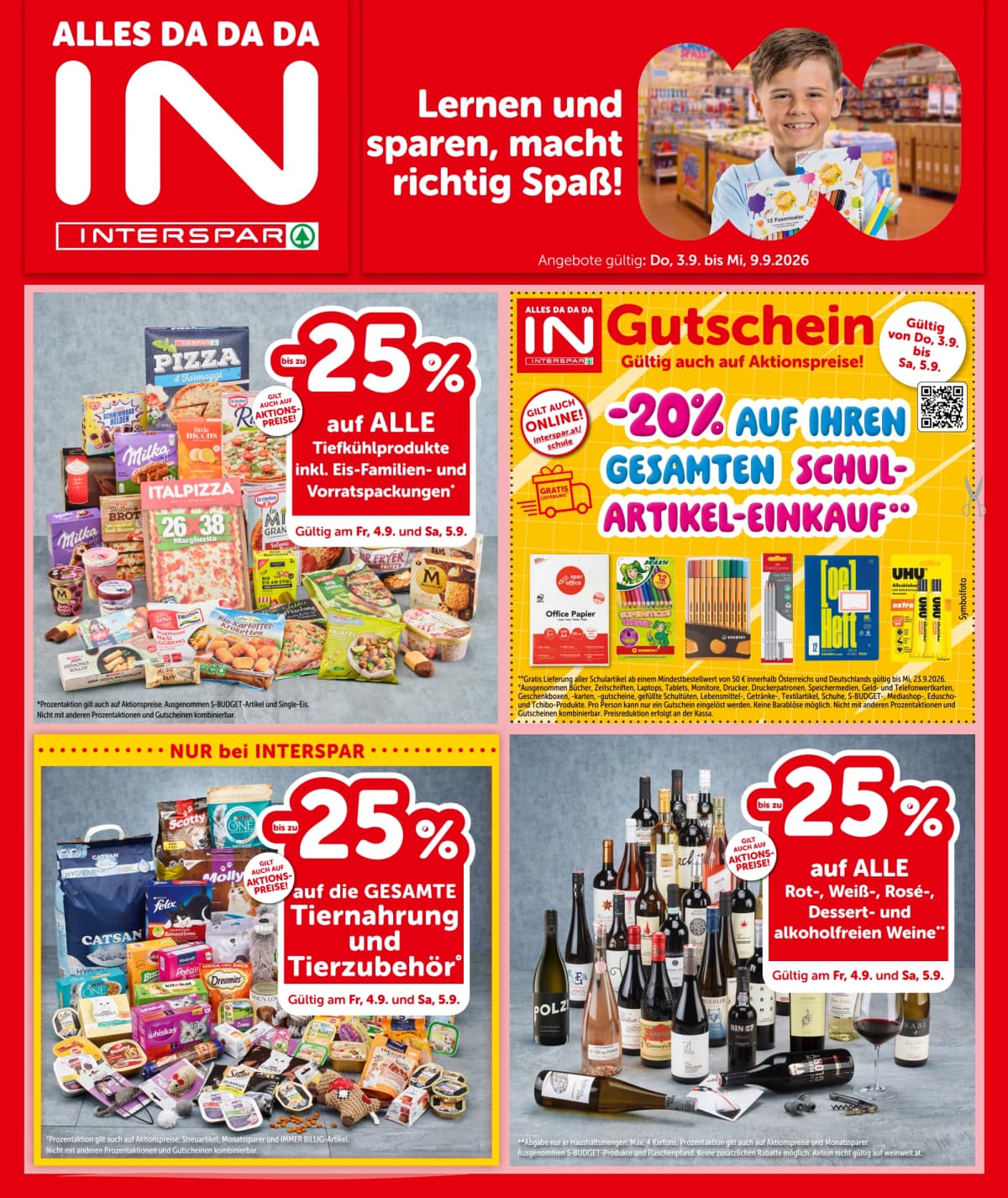Seite 1 des Interspar Flugblatts – Aktuelle Angebote ab 08.09.2026.