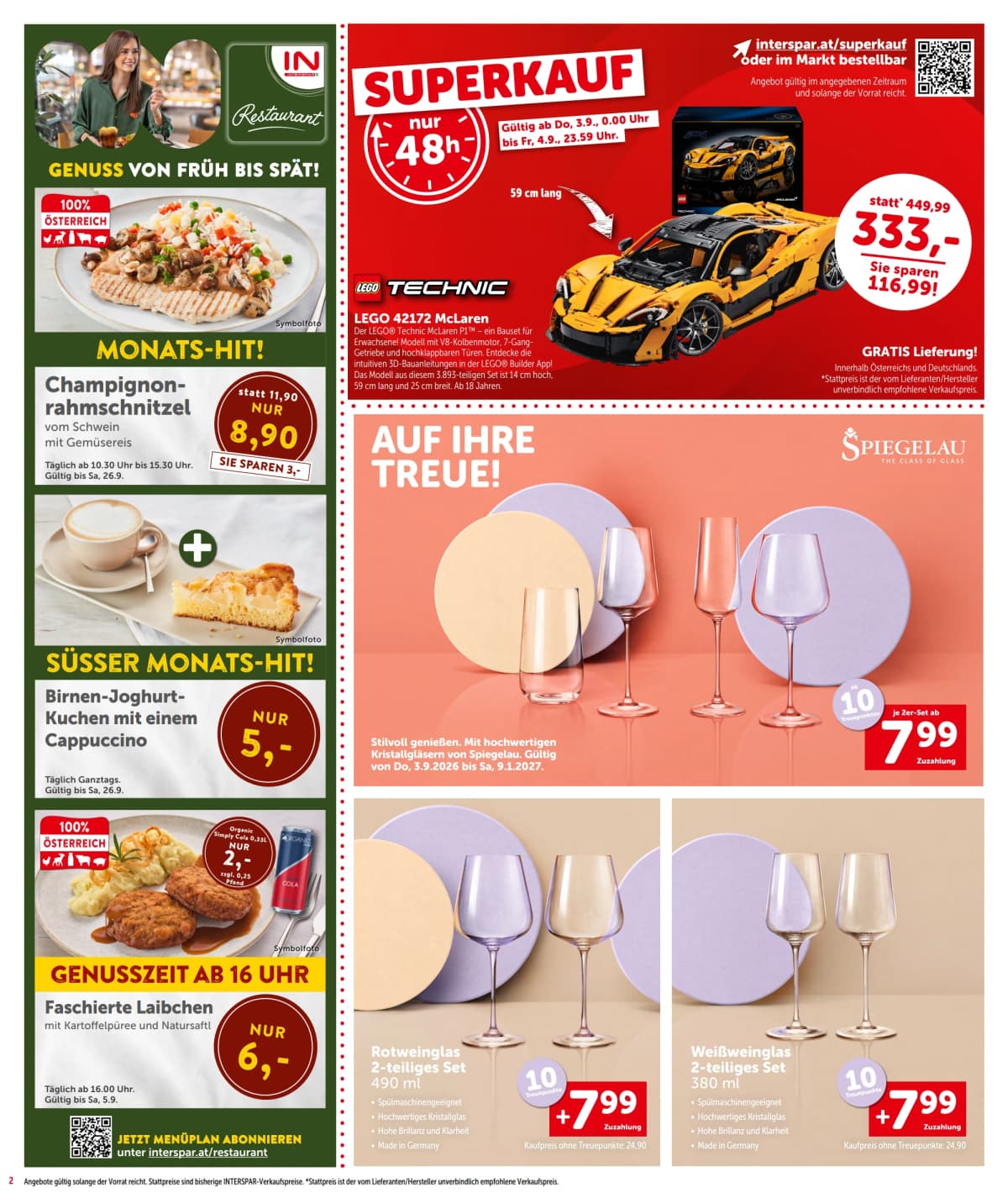 Seite 2 des Interspar Flugblatts – Aktuelle Angebote ab 08.09.2026.