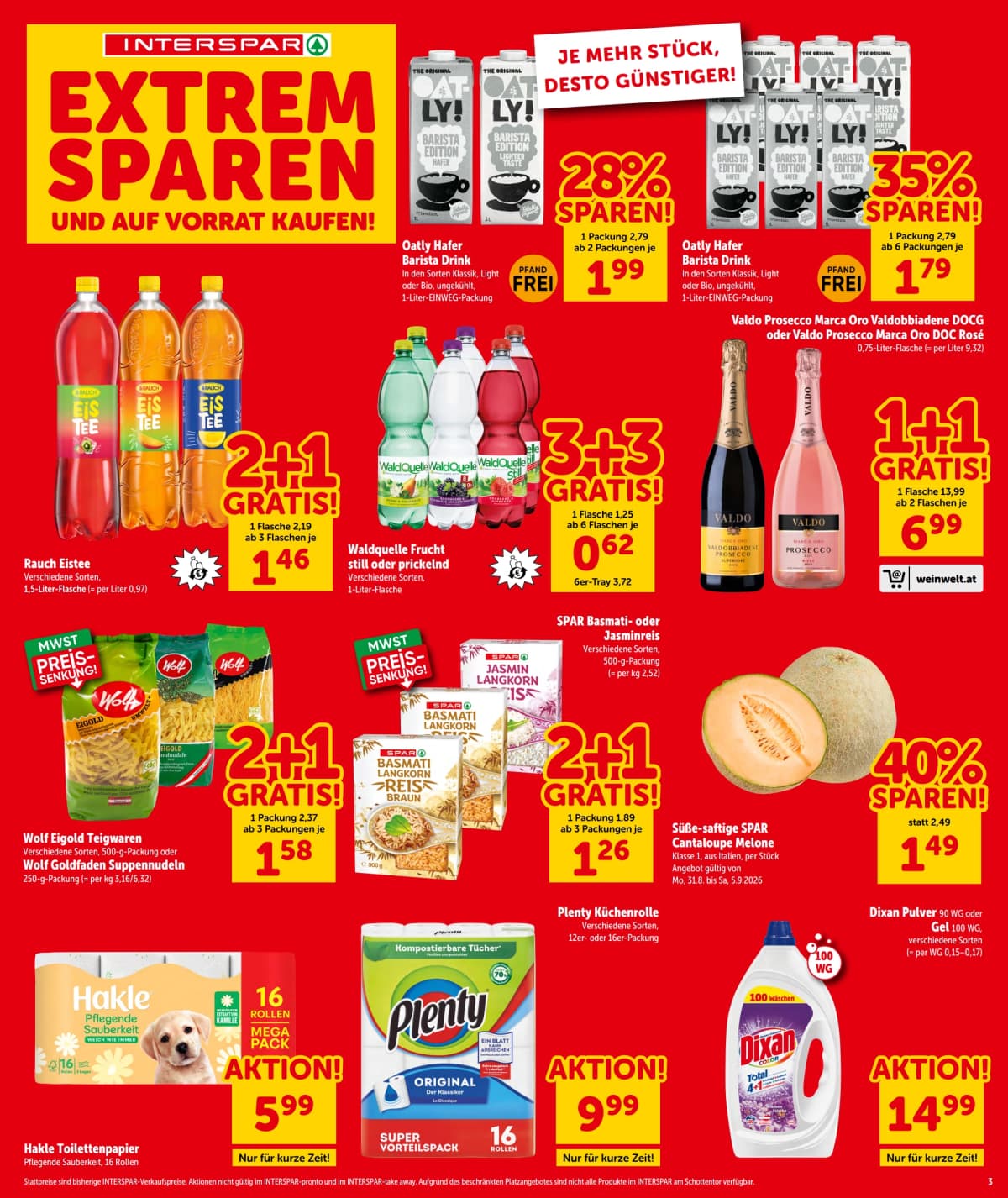 Seite 3 des Interspar Flugblatts – Aktuelle Angebote ab 08.09.2026.