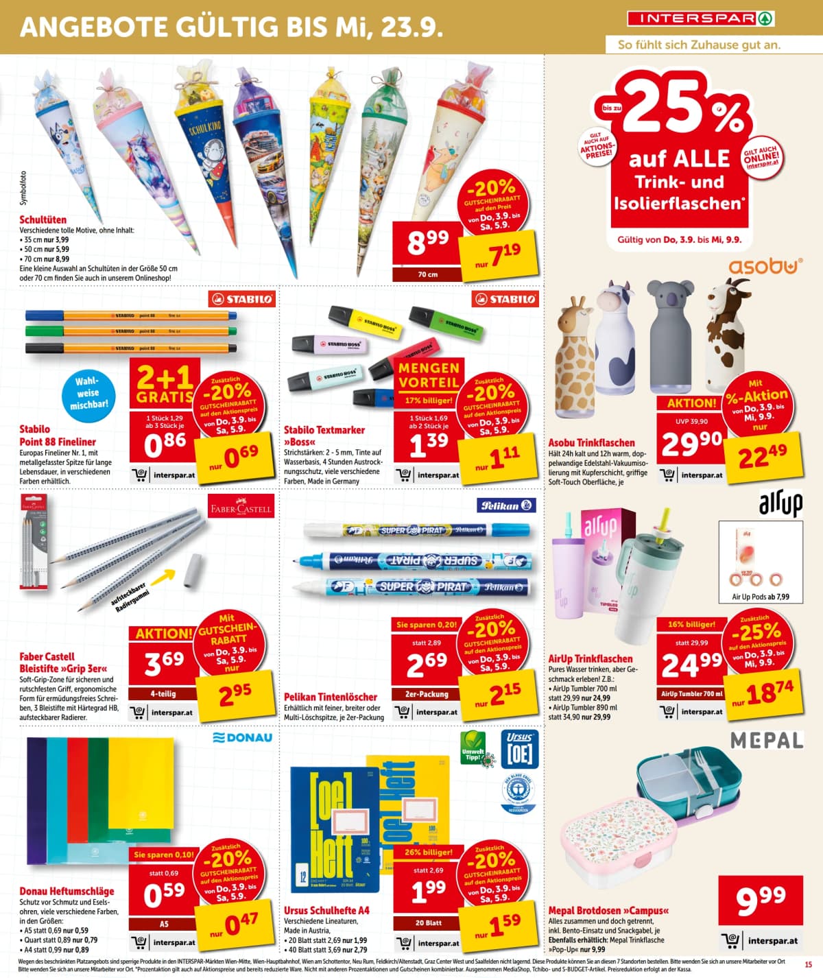 Seite 15 des Interspar Flugblatts – Aktuelle Angebote ab 08.09.2026.