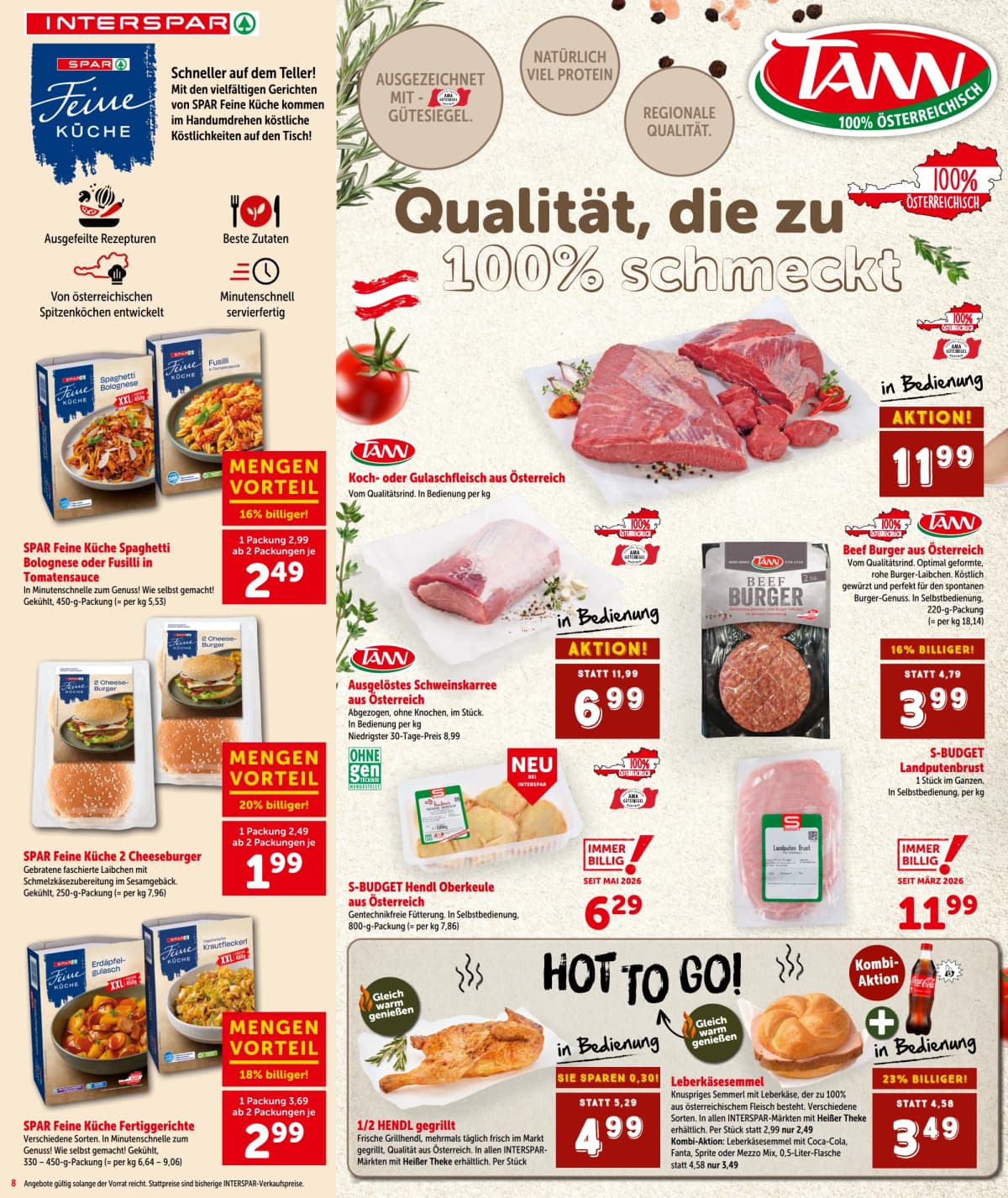 Seite 8 des Interspar Flugblatts – Aktuelle Angebote