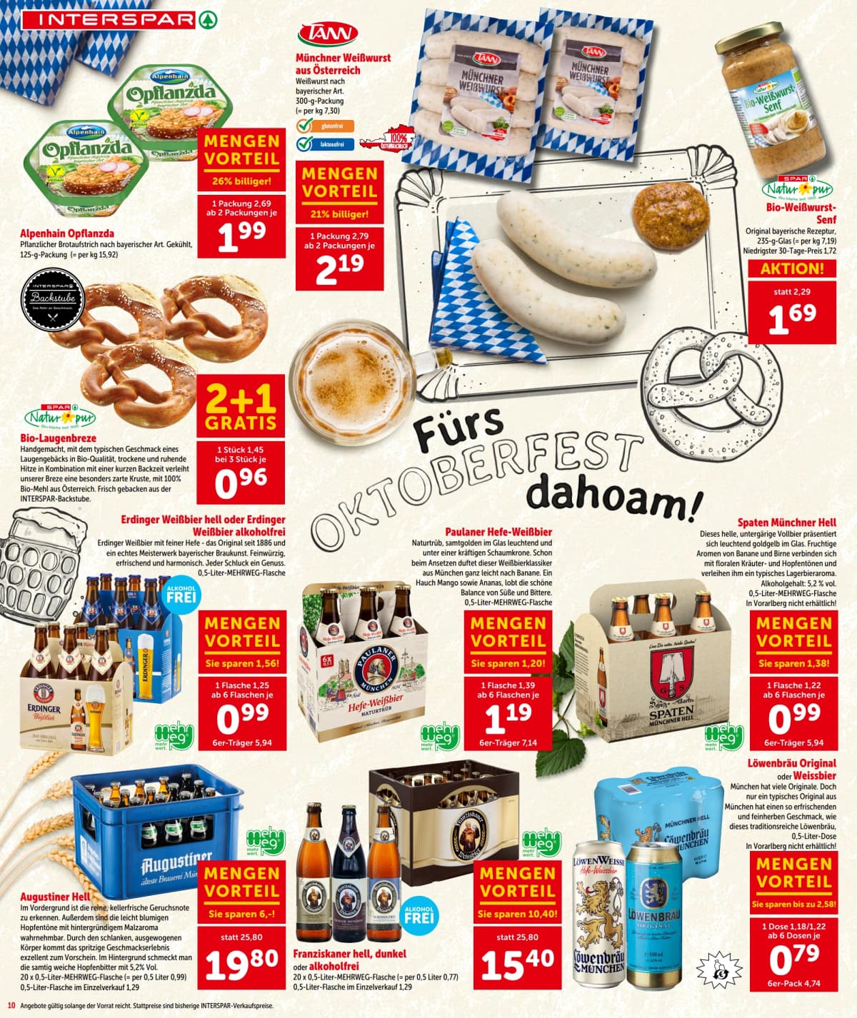 Seite 10 des Interspar Flugblatts – Aktuelle Angebote