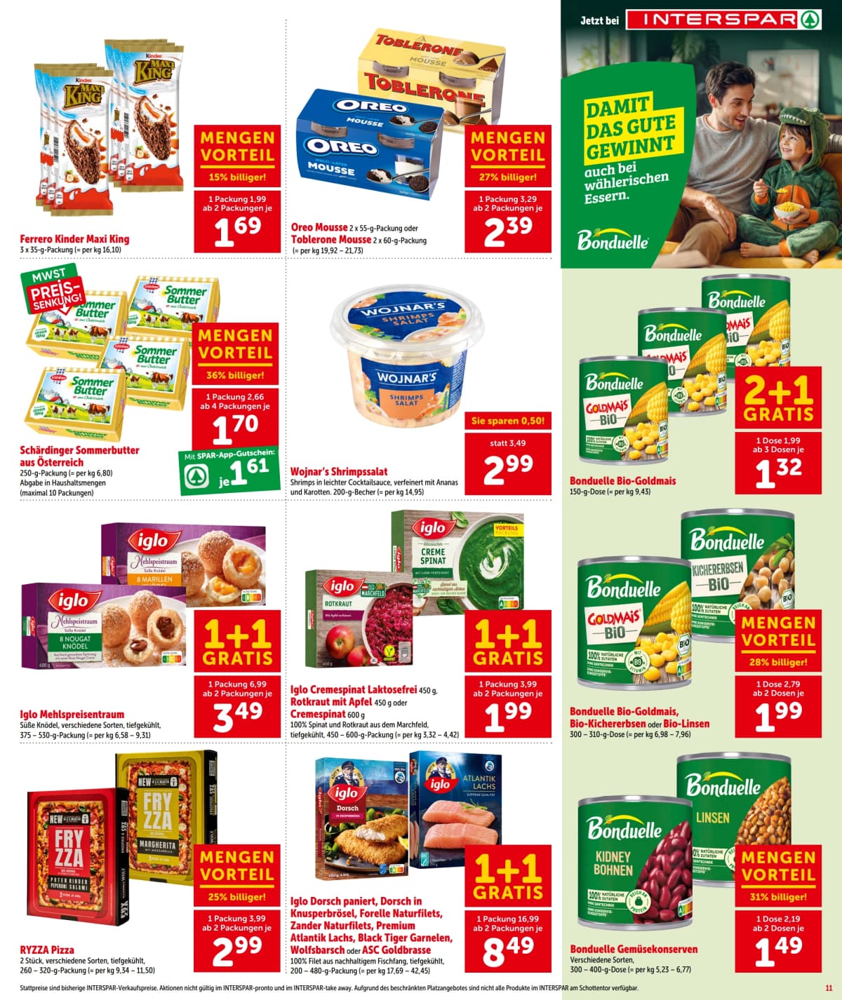Seite 11 des Interspar Flugblatts – Aktuelle Angebote