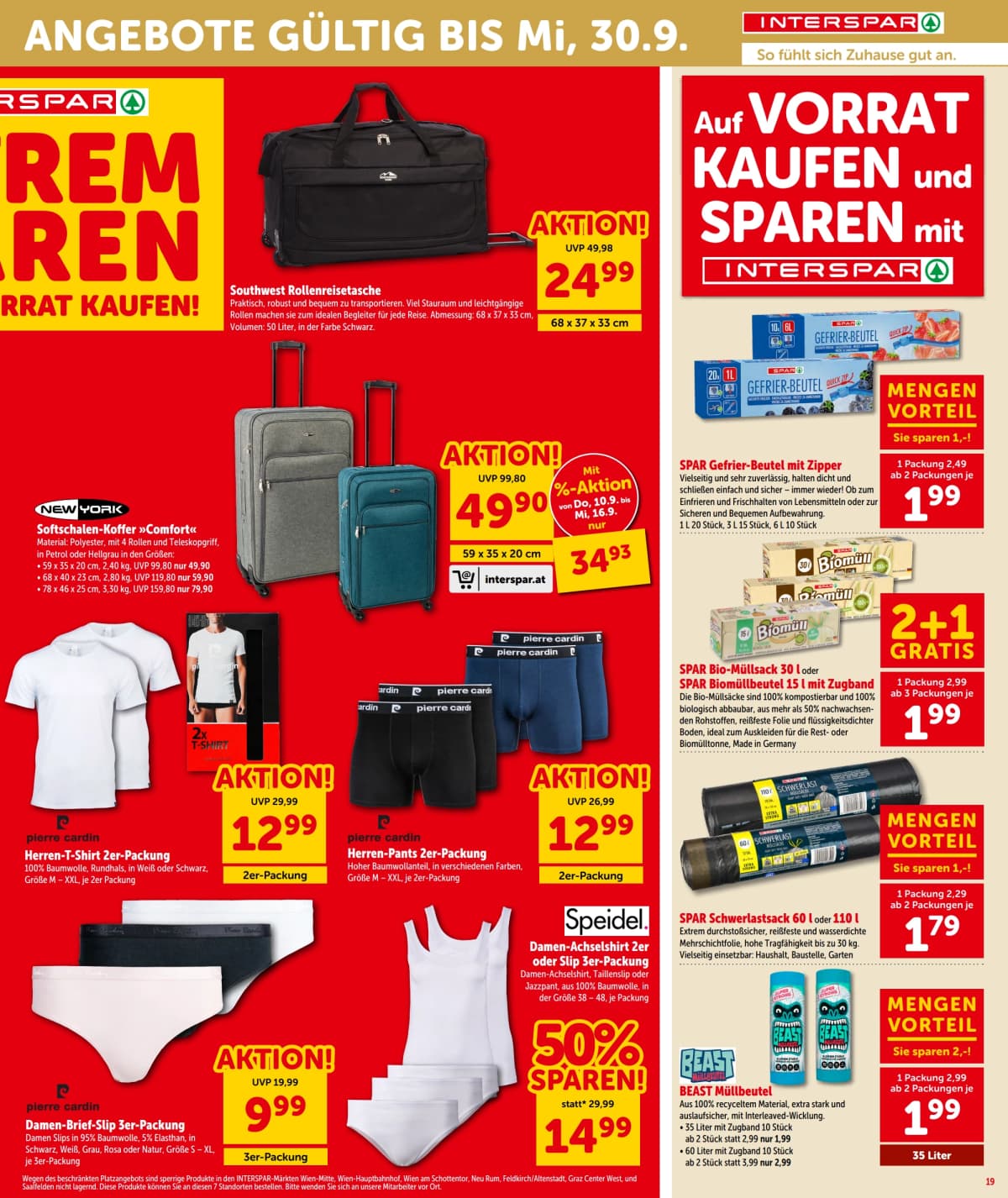 Seite 19 des Interspar Flugblatts – Aktuelle Angebote