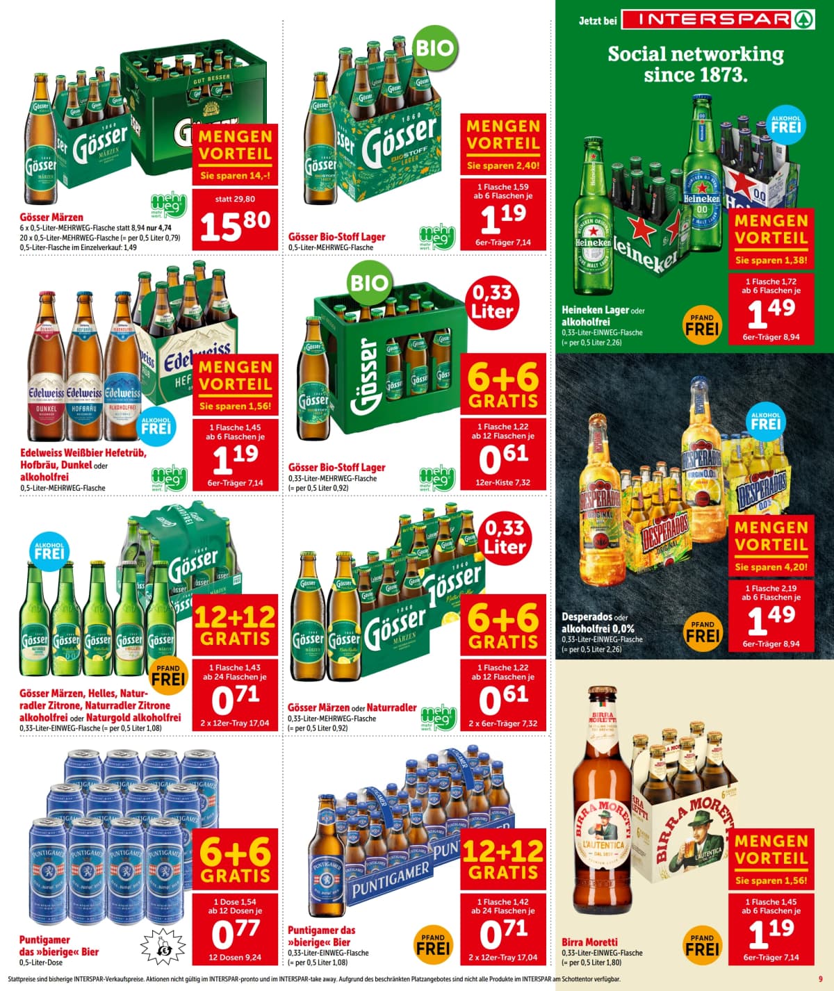 Seite 9 des Interspar Flugblatts – Aktuelle Angebote