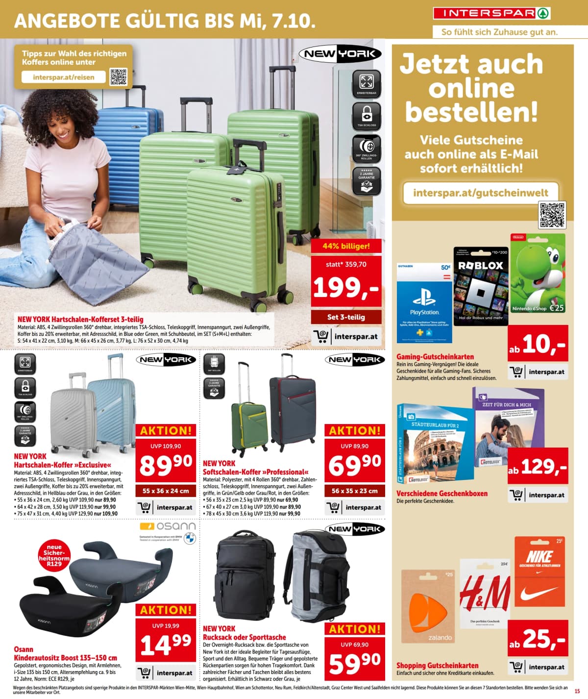 Seite 15 des Interspar Flugblatts – Aktuelle Angebote