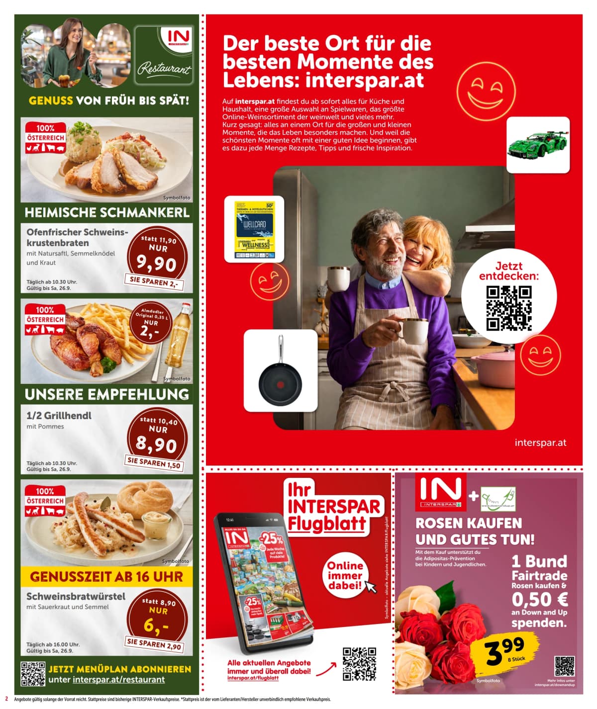 Seite 2 des Interspar Flugblatts – Aktuelle Angebote