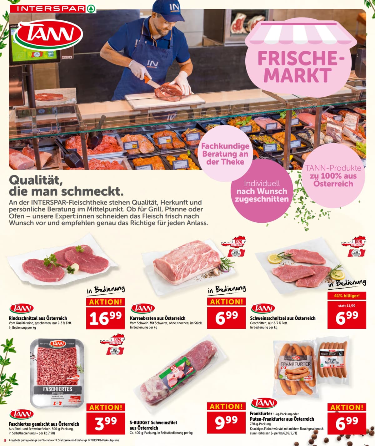 Seite 8 des Interspar Flugblatts – Aktuelle Angebote