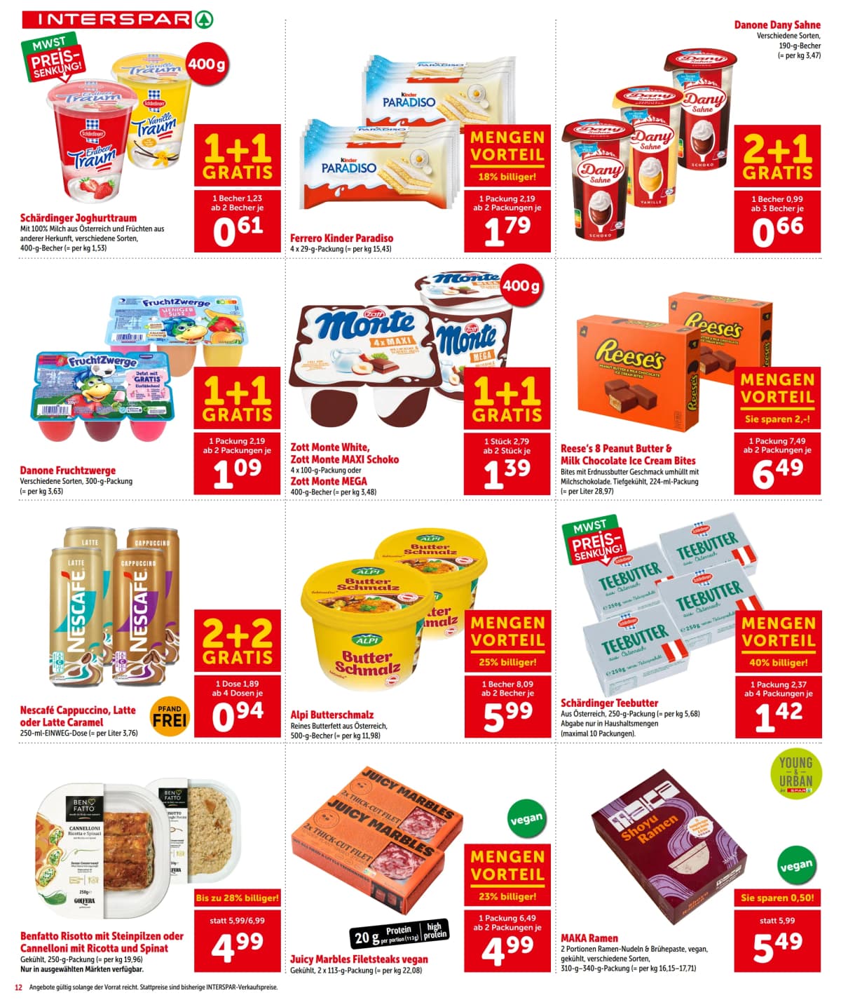 Seite 12 des Interspar Flugblatts – Aktuelle Angebote