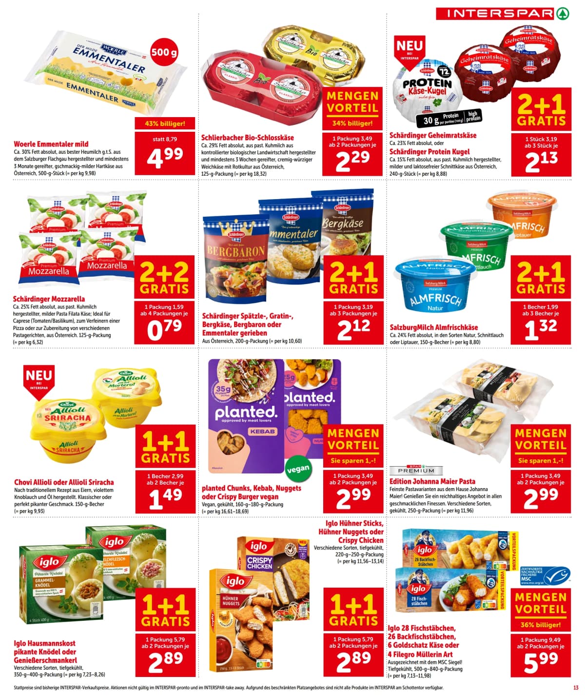 Seite 13 des Interspar Flugblatts – Aktuelle Angebote