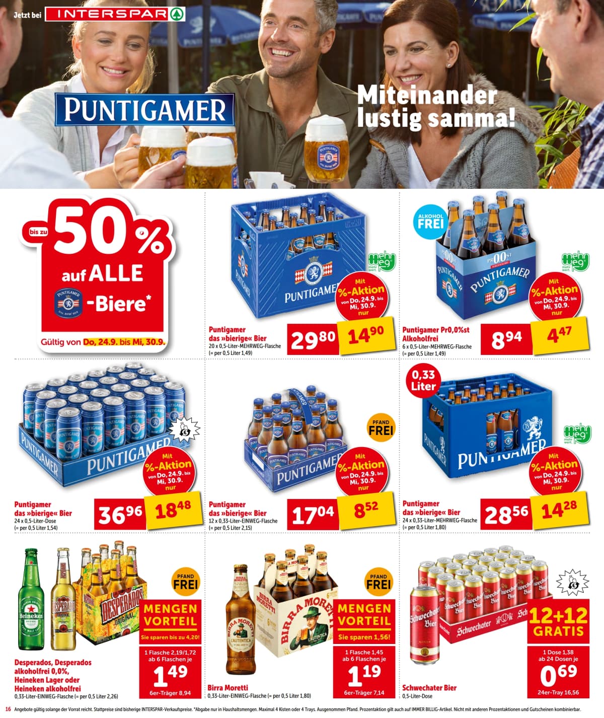 Seite 16 des Interspar Flugblatts – Aktuelle Angebote