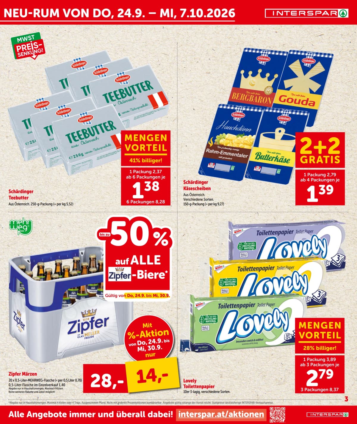 Seite 3 des Interspar Flugblatts – Neu Rum