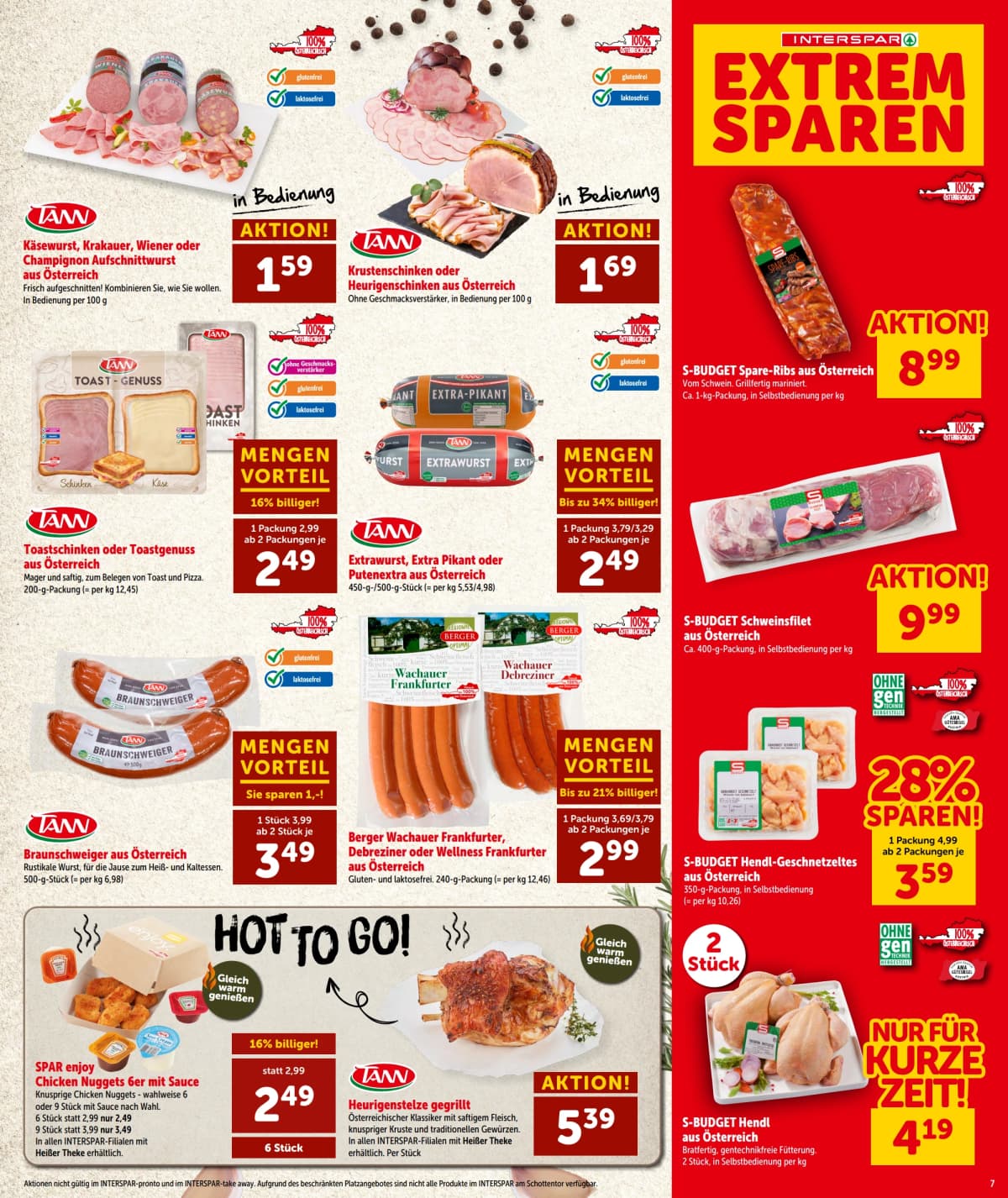 Seite 7 des Interspar Flugblatts – Aktuelle Angebote