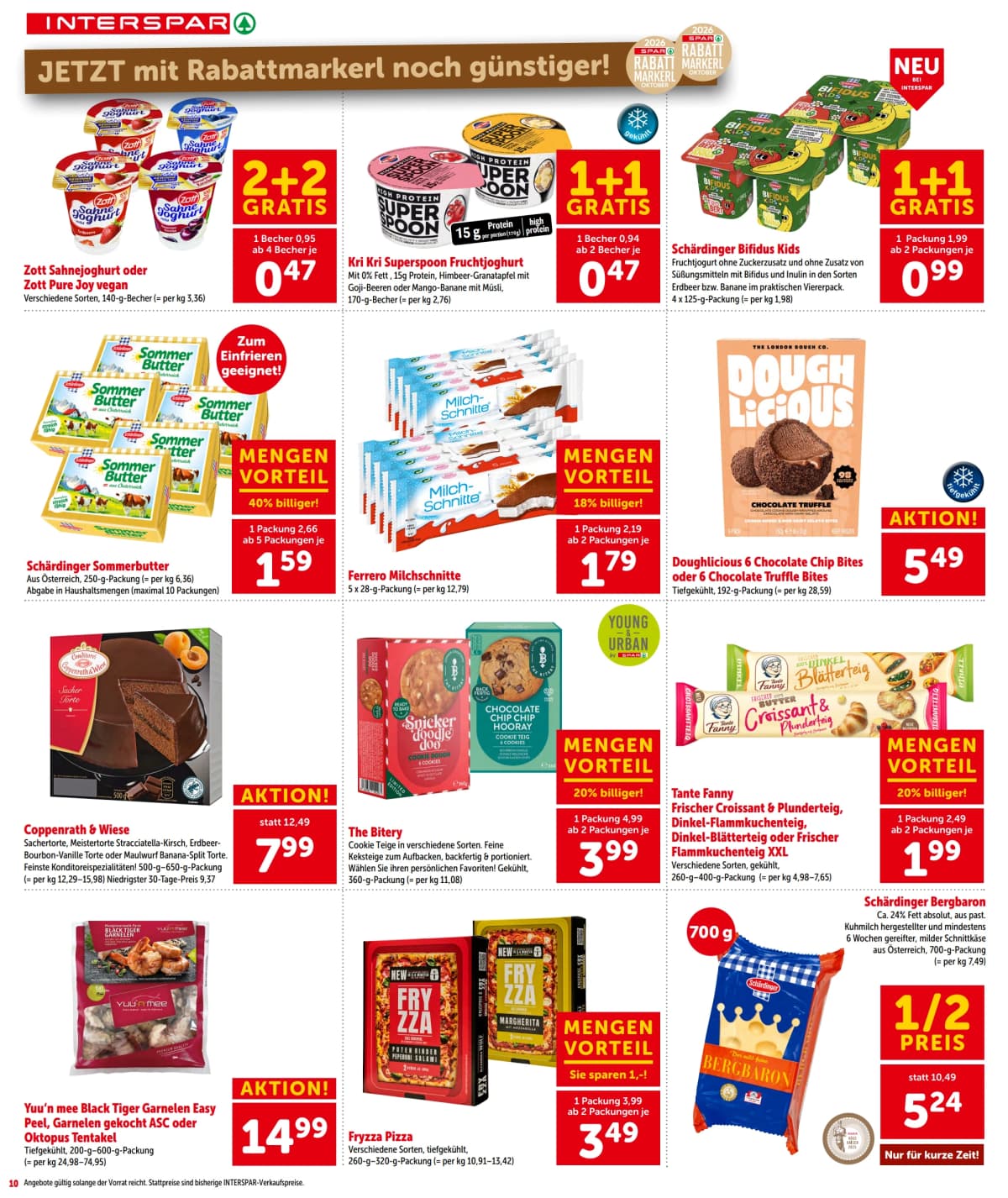 Seite 10 des Interspar Flugblatts – Aktuelle Angebote