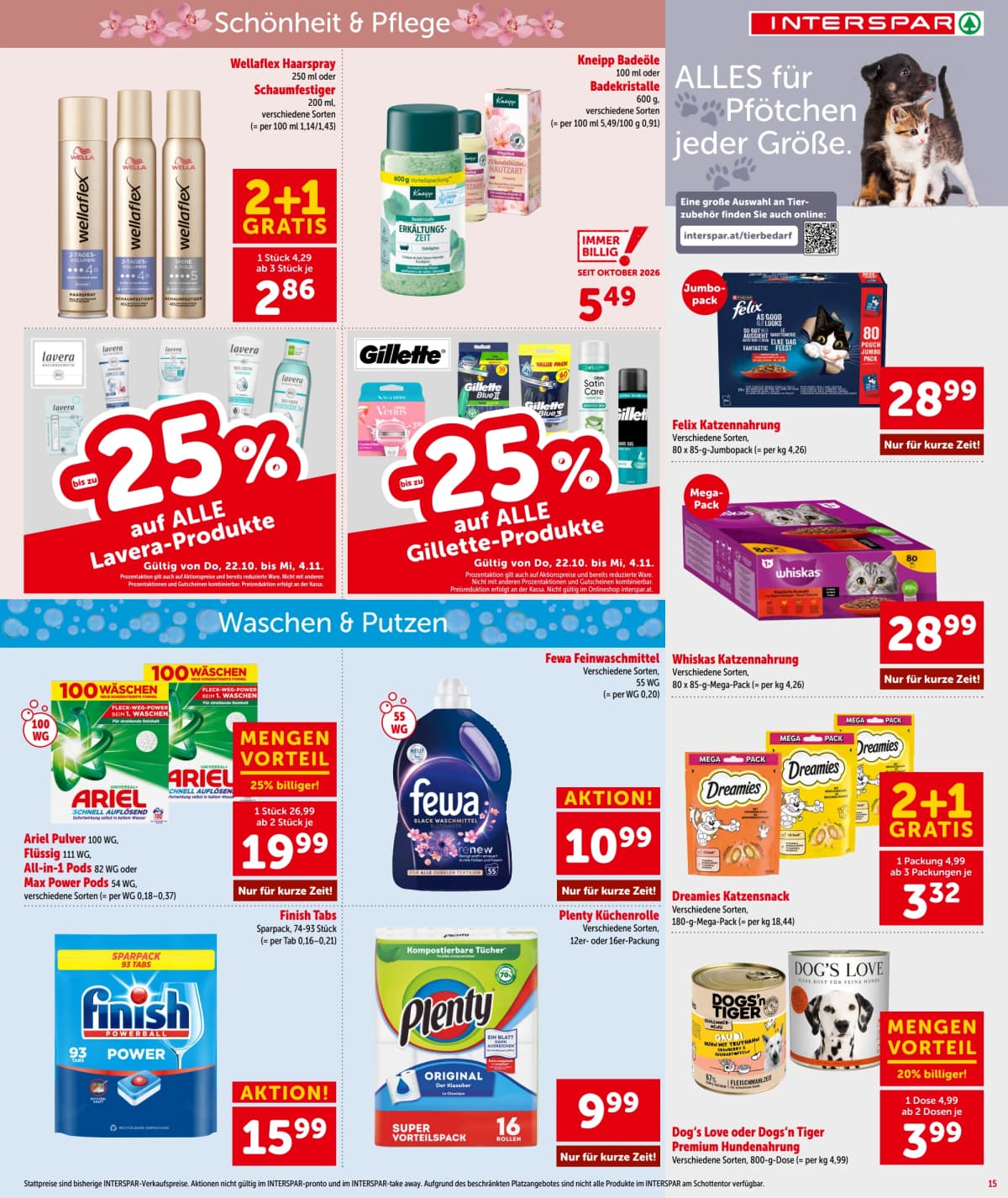 Seite 15 des Interspar Flugblatts – Aktuelle Angebote
