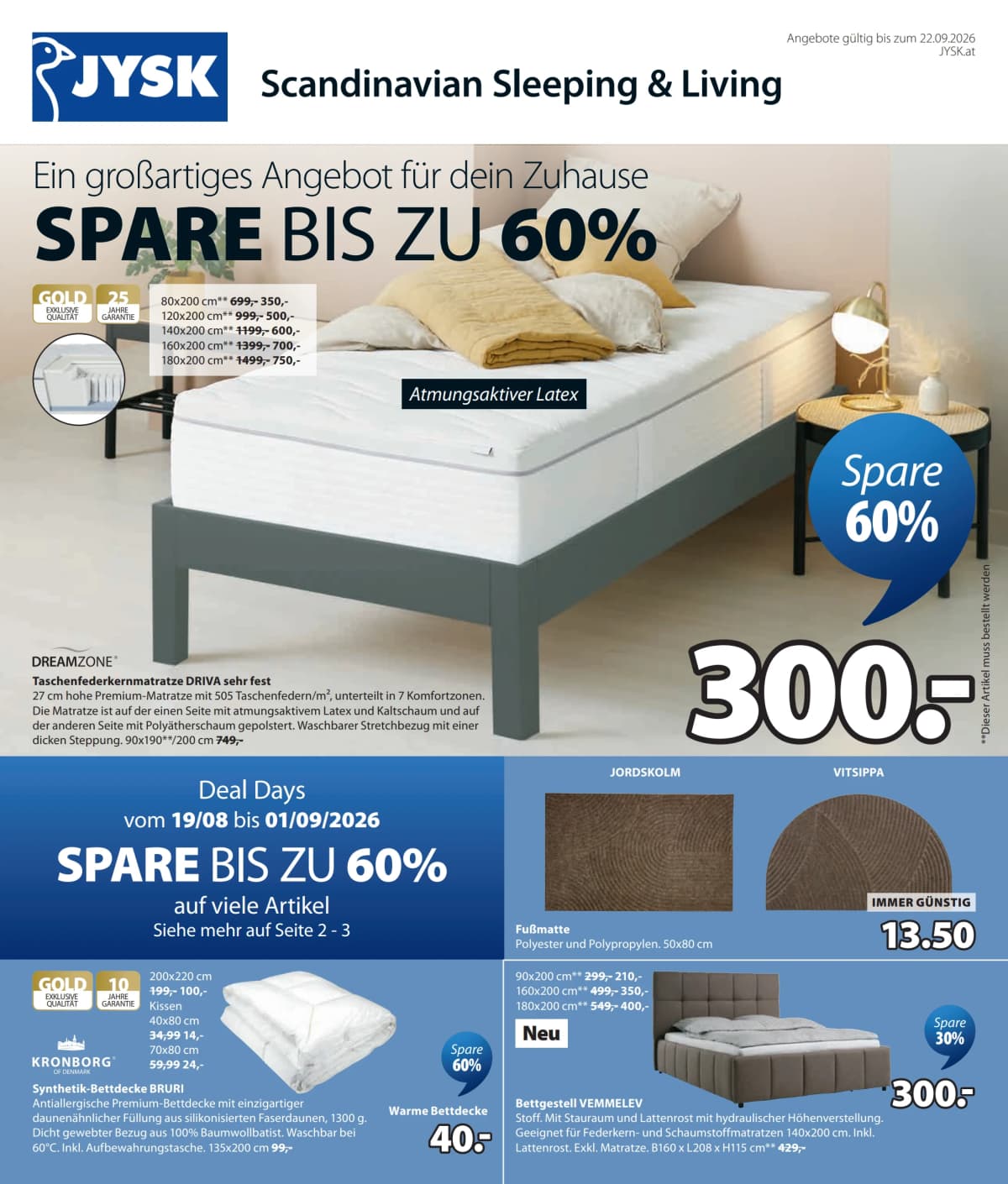 jysk Flugblatt ab 19.08.2026. – Spare bis zu 60%