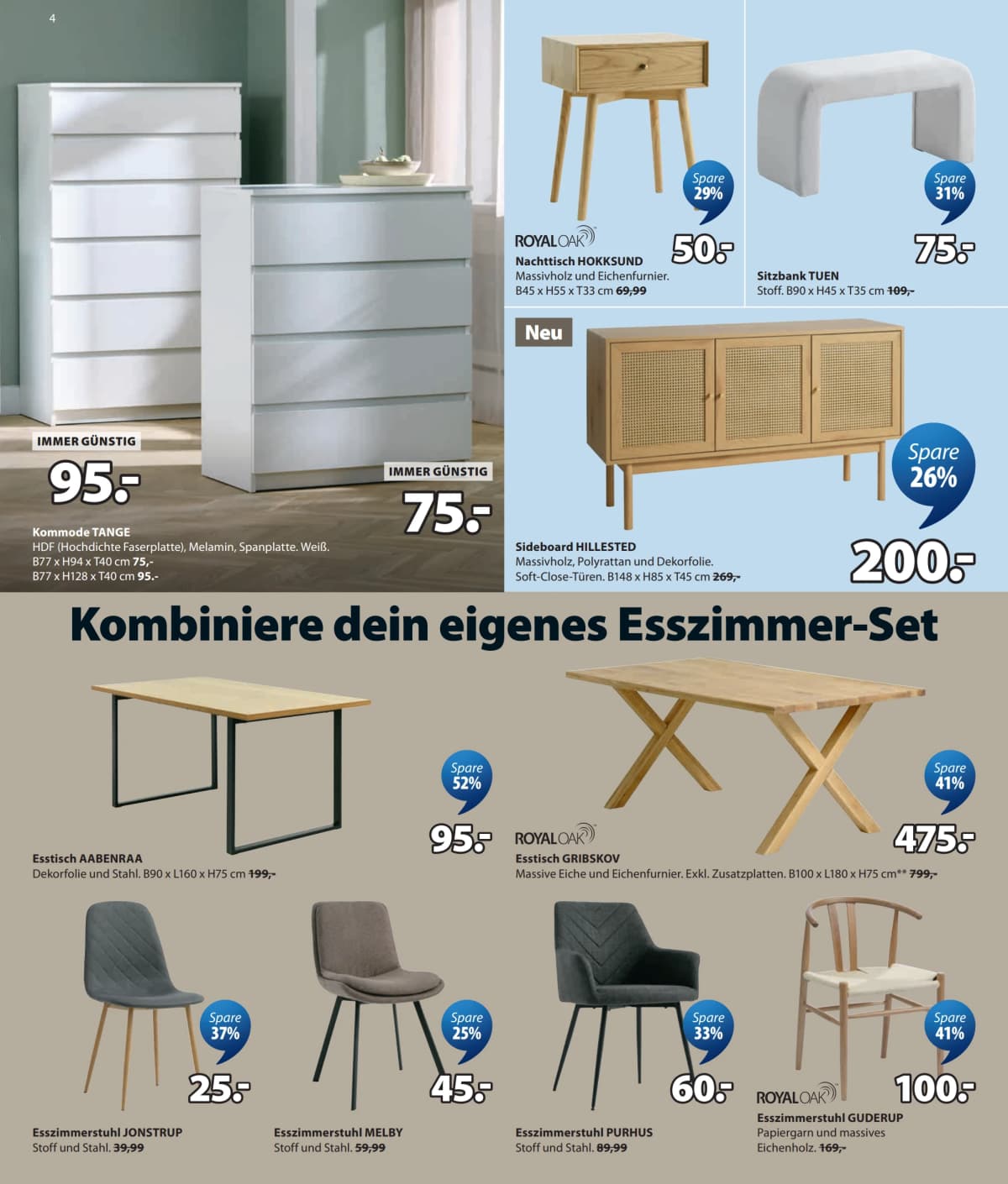 Seite 4 des Jysk Flugblatts – Spare bis zu 60%