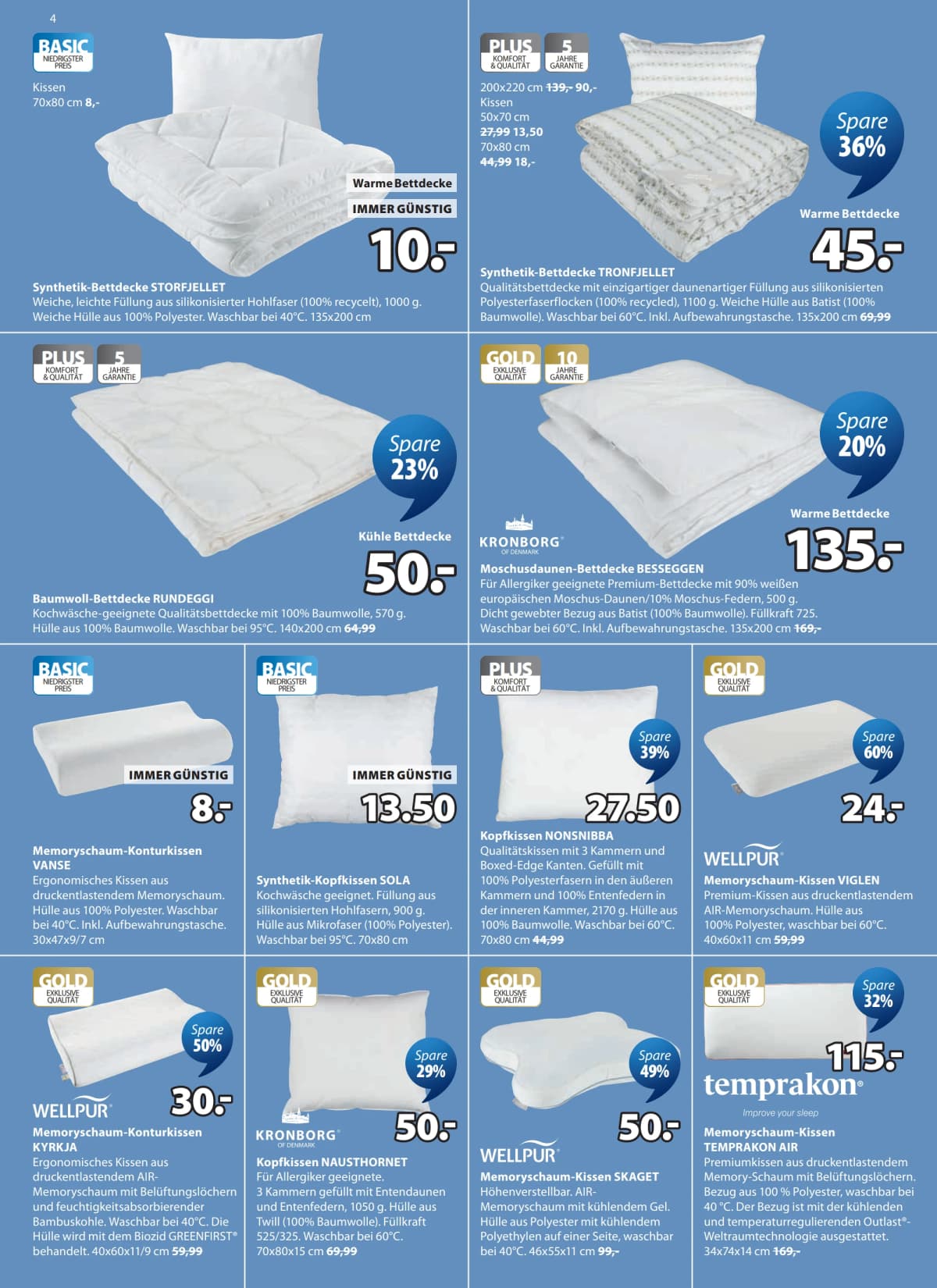 Seite 4 des Jysk Flugblatts – Flyer