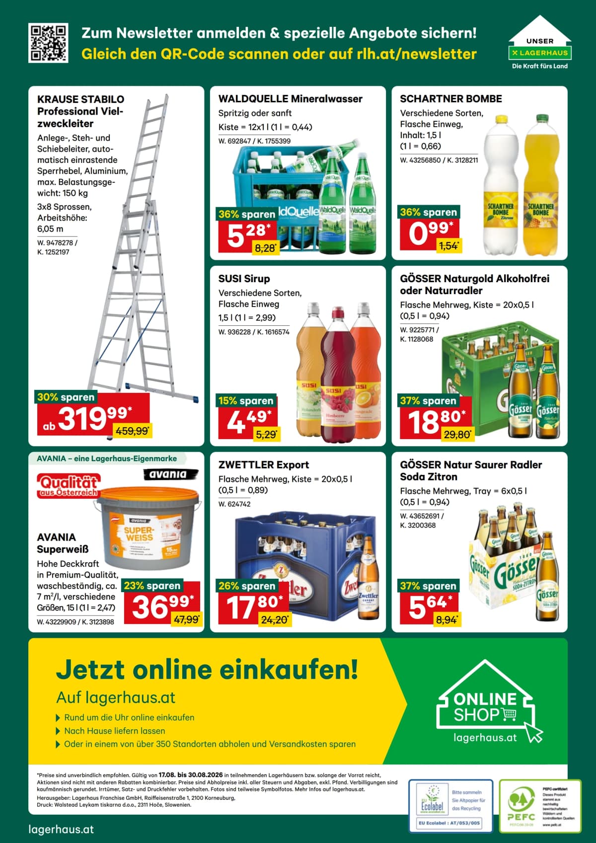 Seite 10 des Lagerhaus Flugblatts – Aktuelle Angebote