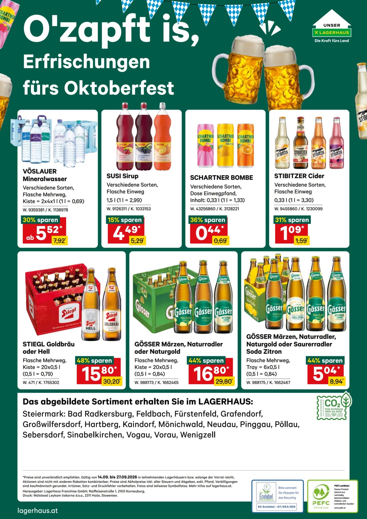 Seite 6 des Lagerhaus Flugblatts – Aktuelle Angebote